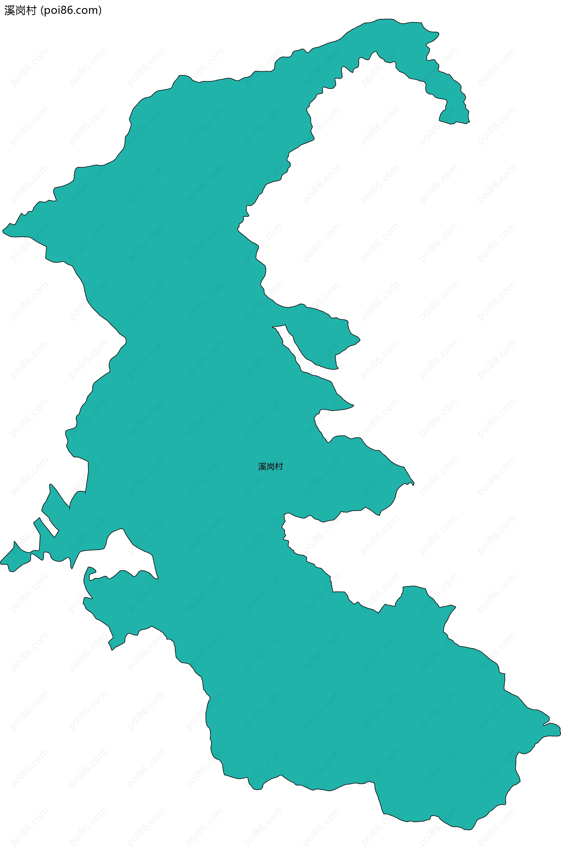 溪岗村边界地图