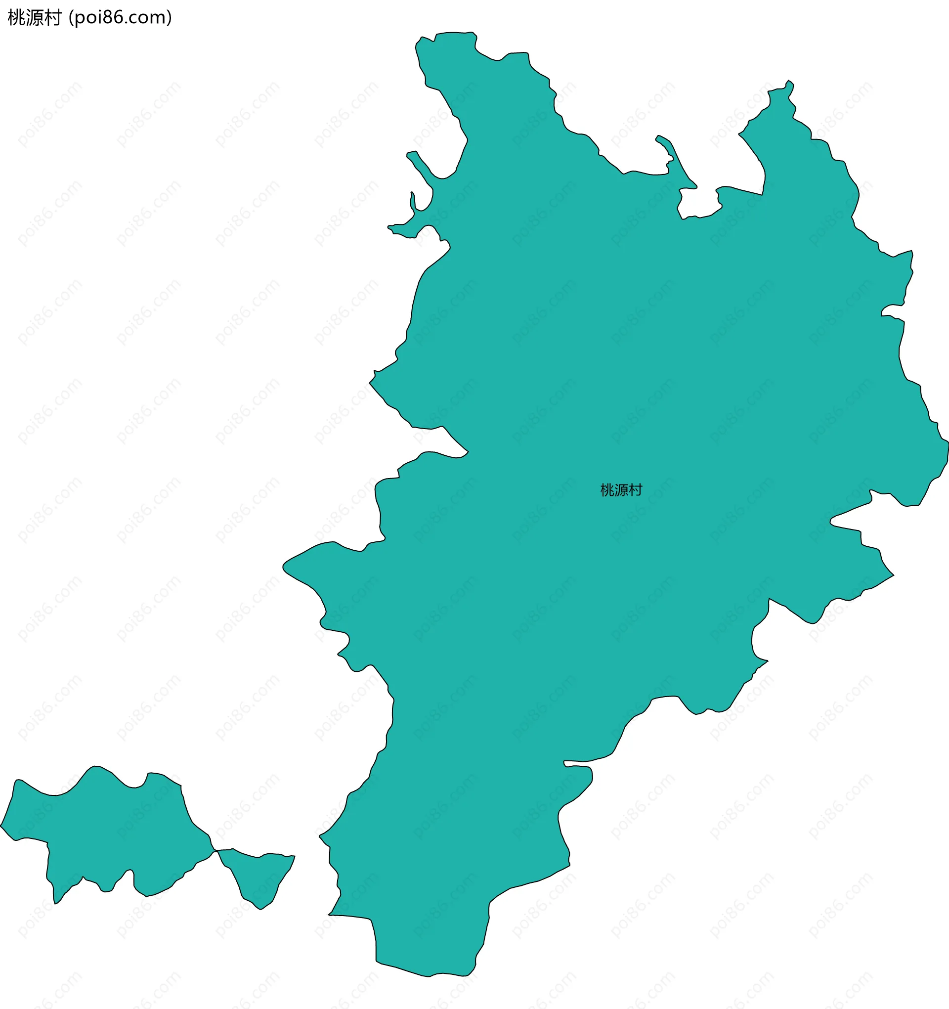 桃源村边界地图