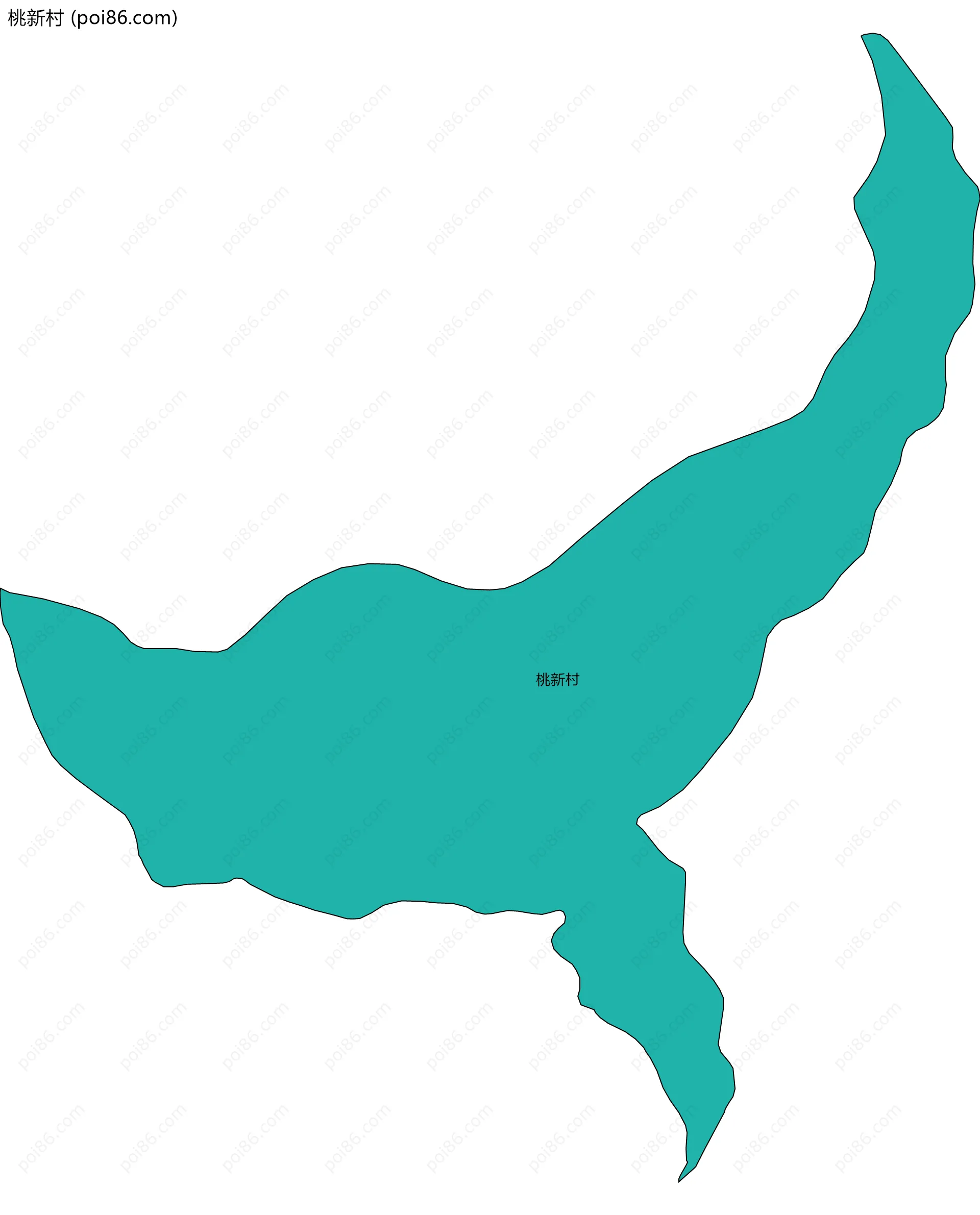桃新村边界地图