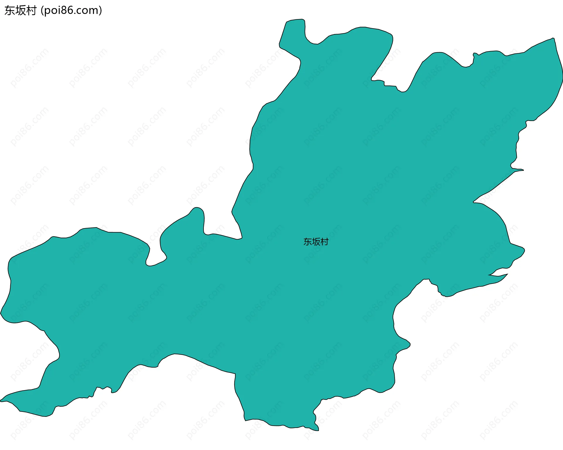 东坂村边界地图