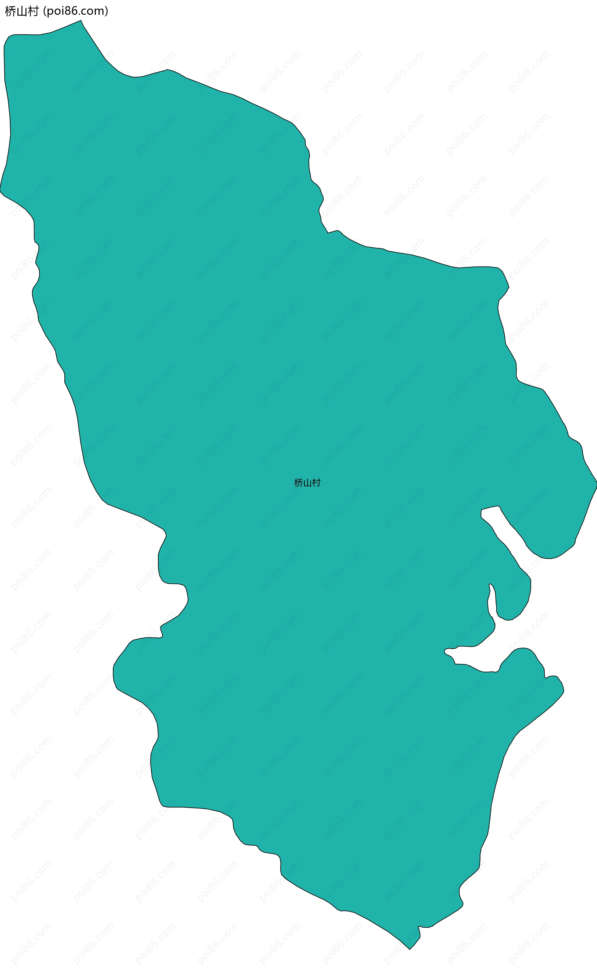 桥山村边界地图