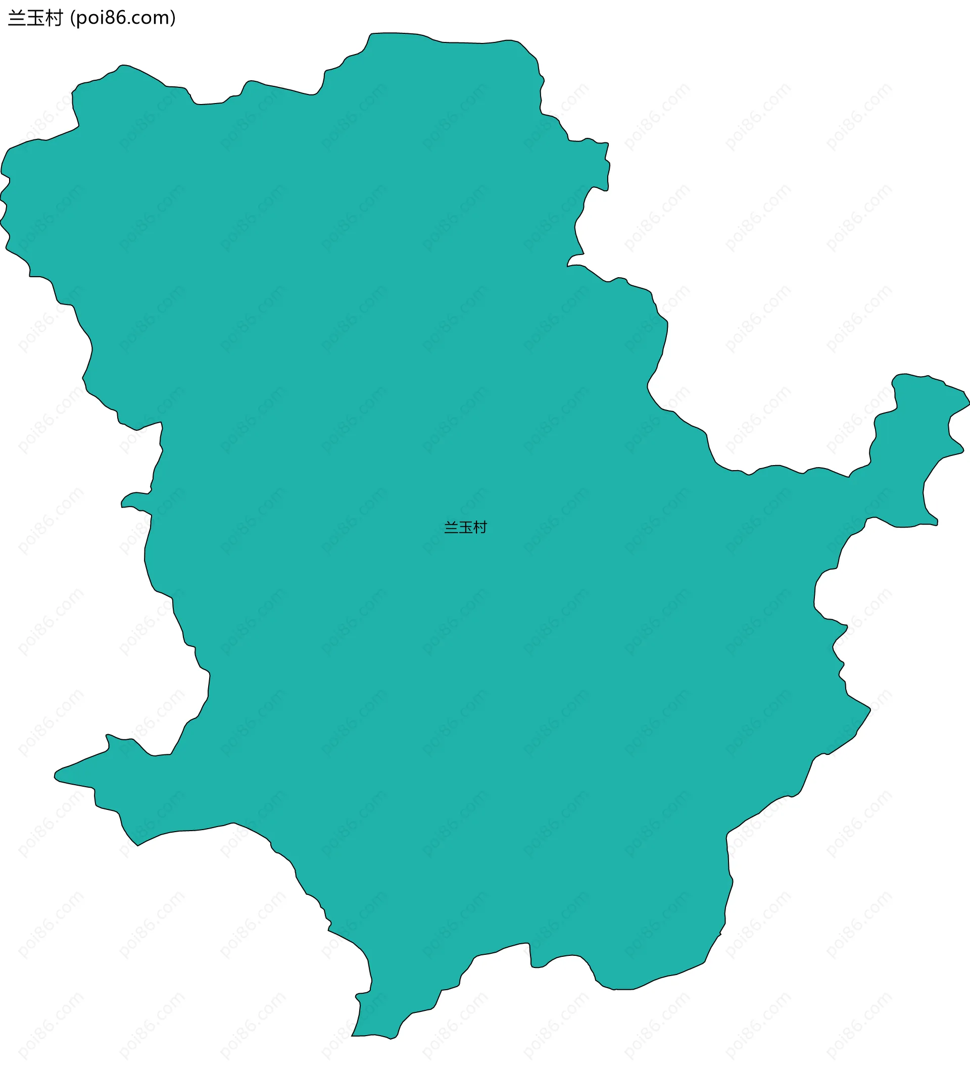 兰玉村边界地图