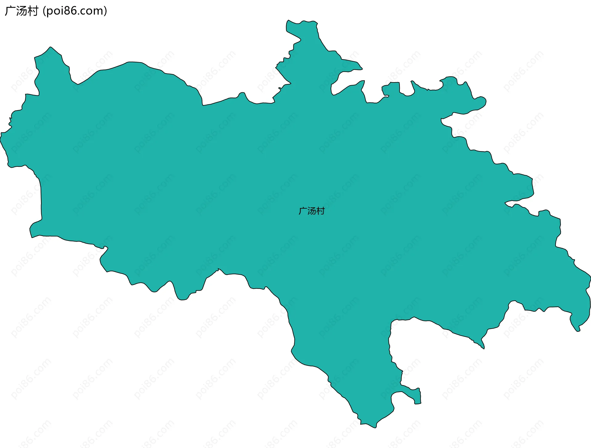广汤村边界地图