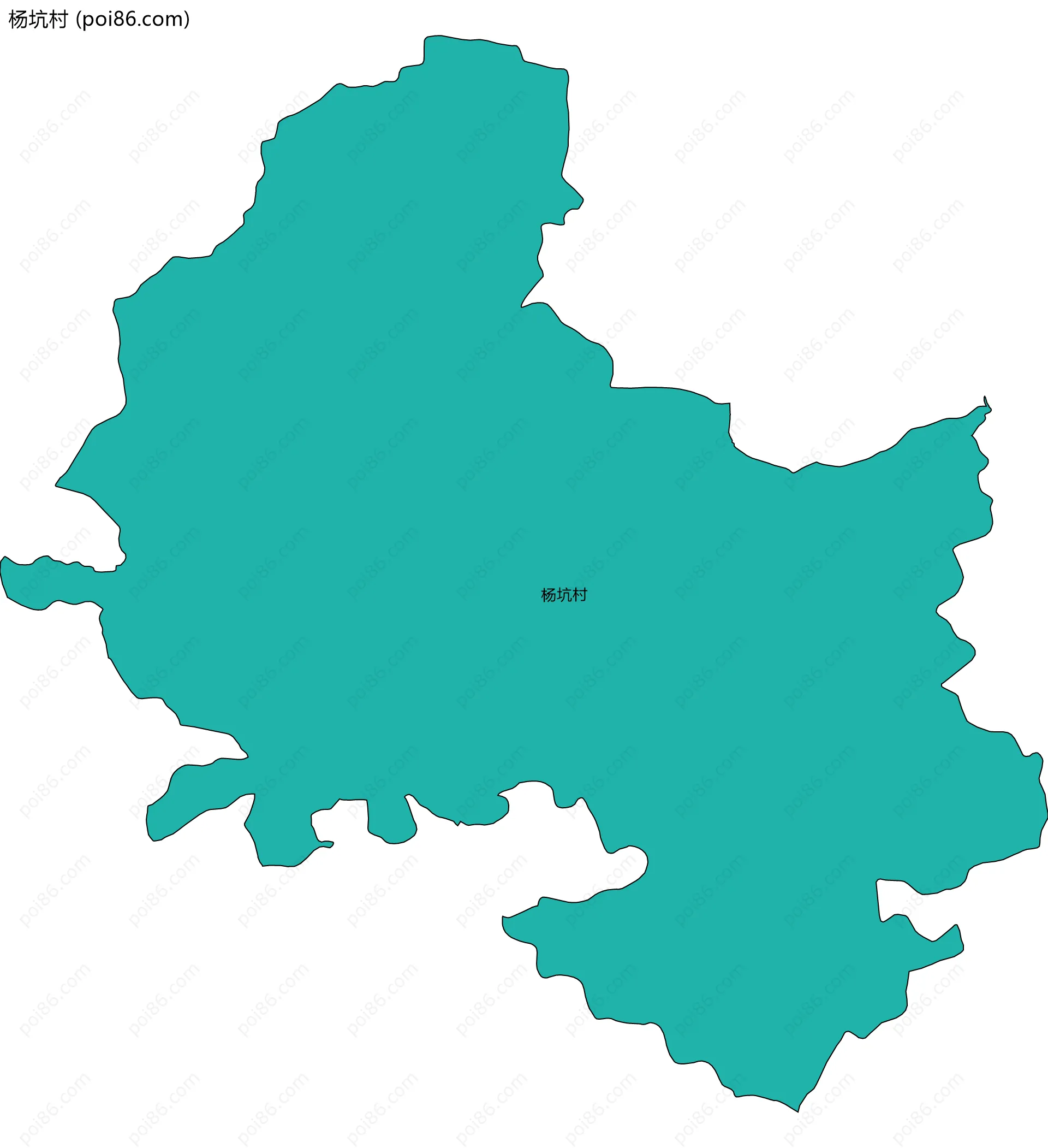 杨坑村边界地图