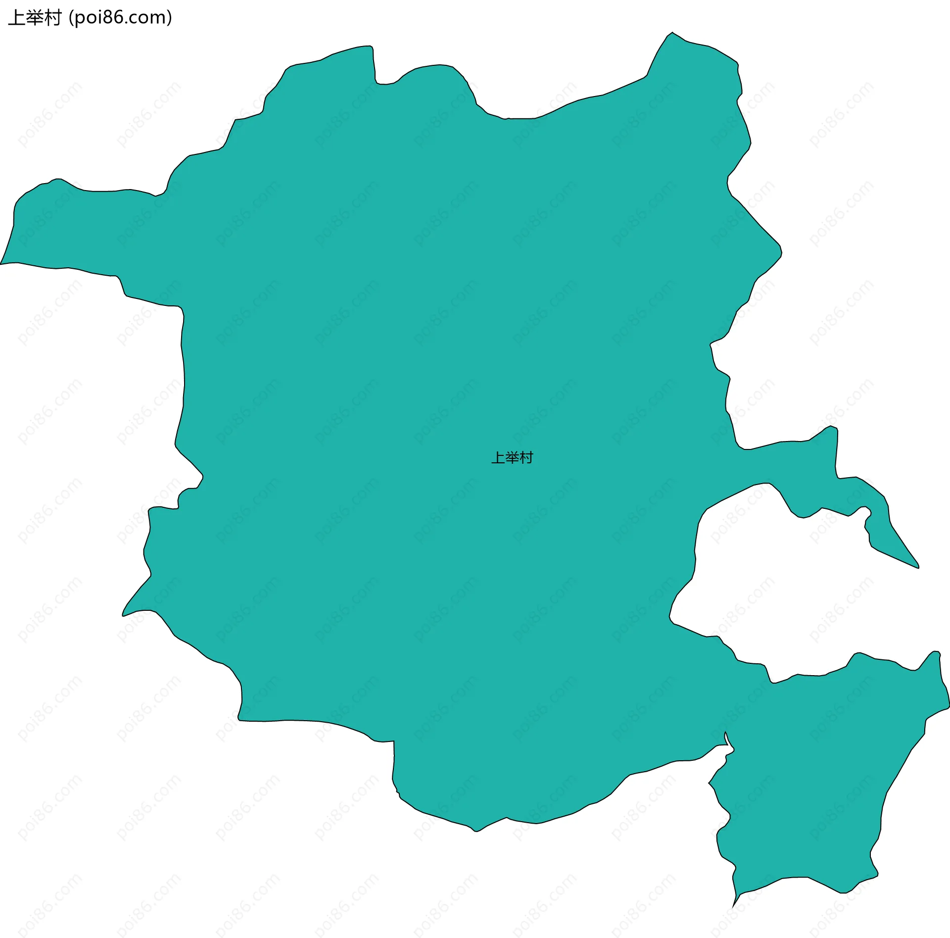 上举村边界地图