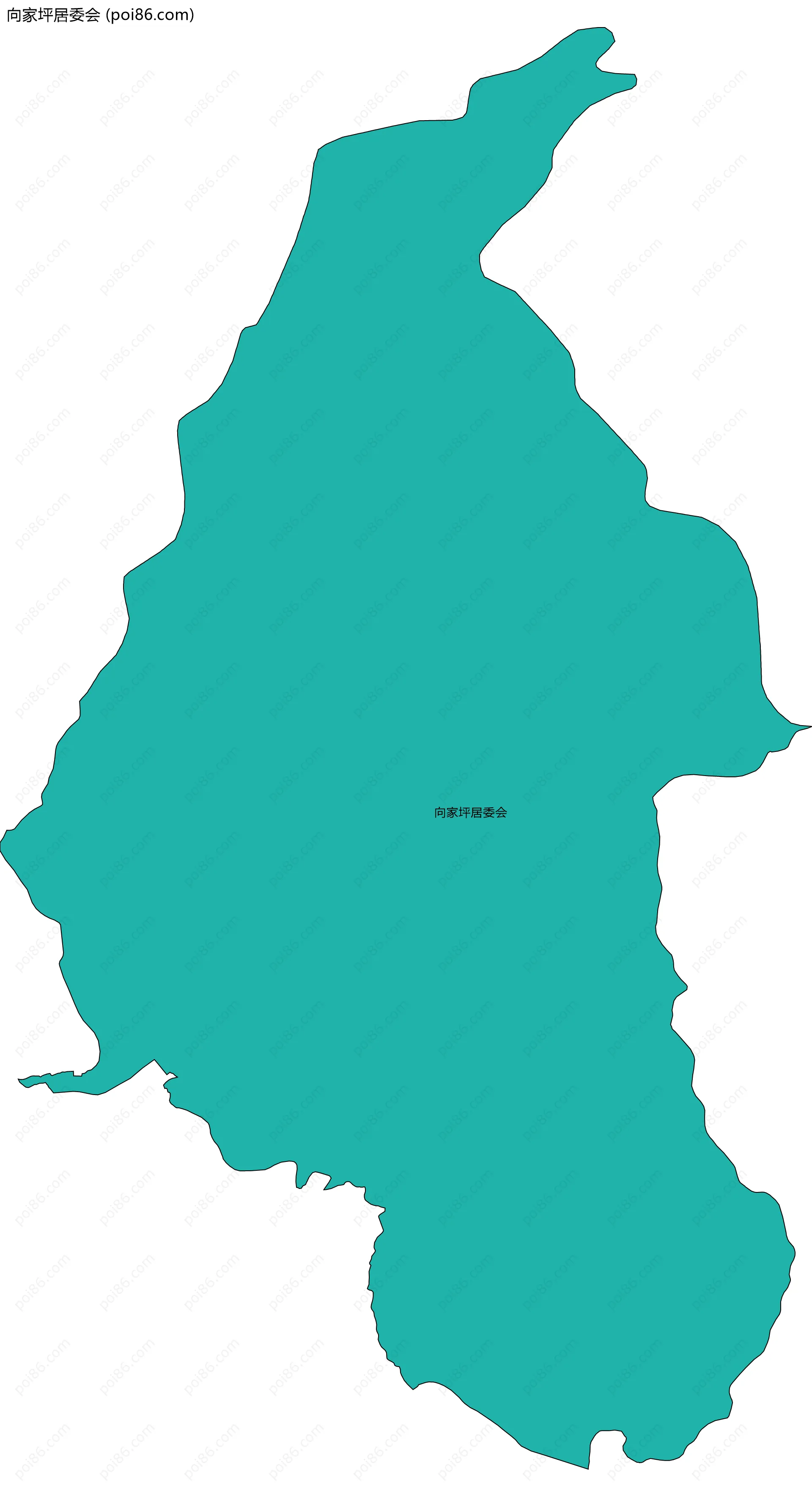 向家坪居委会边界地图