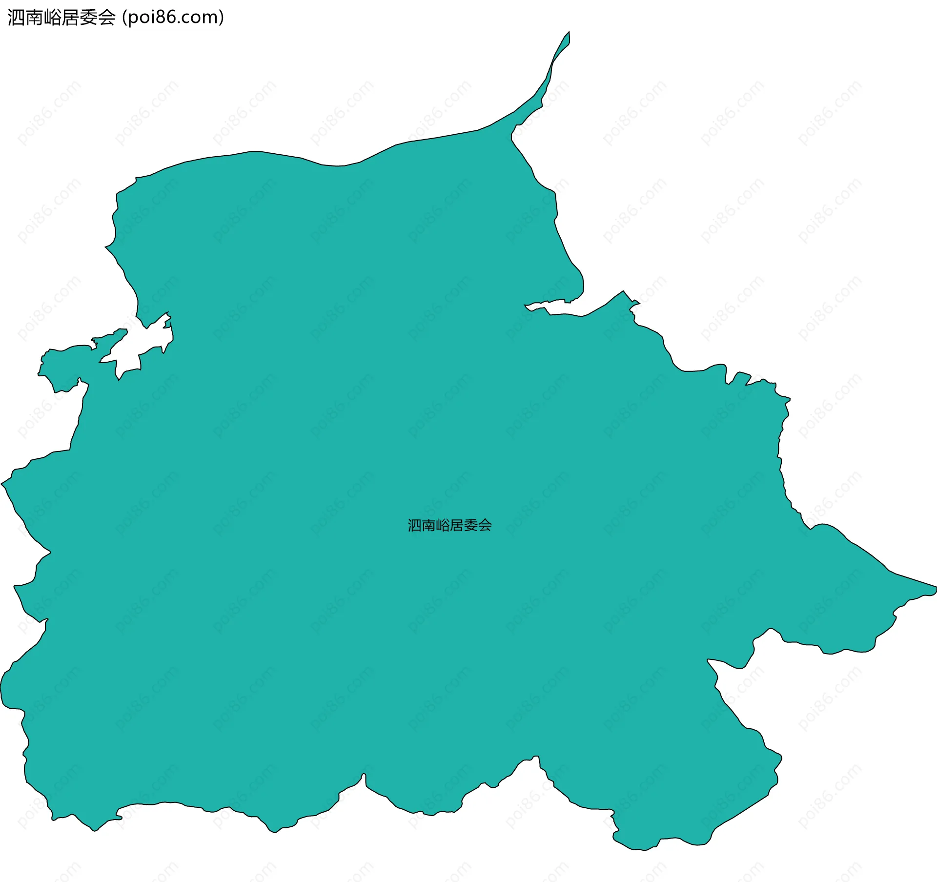 泗南峪居委会边界地图