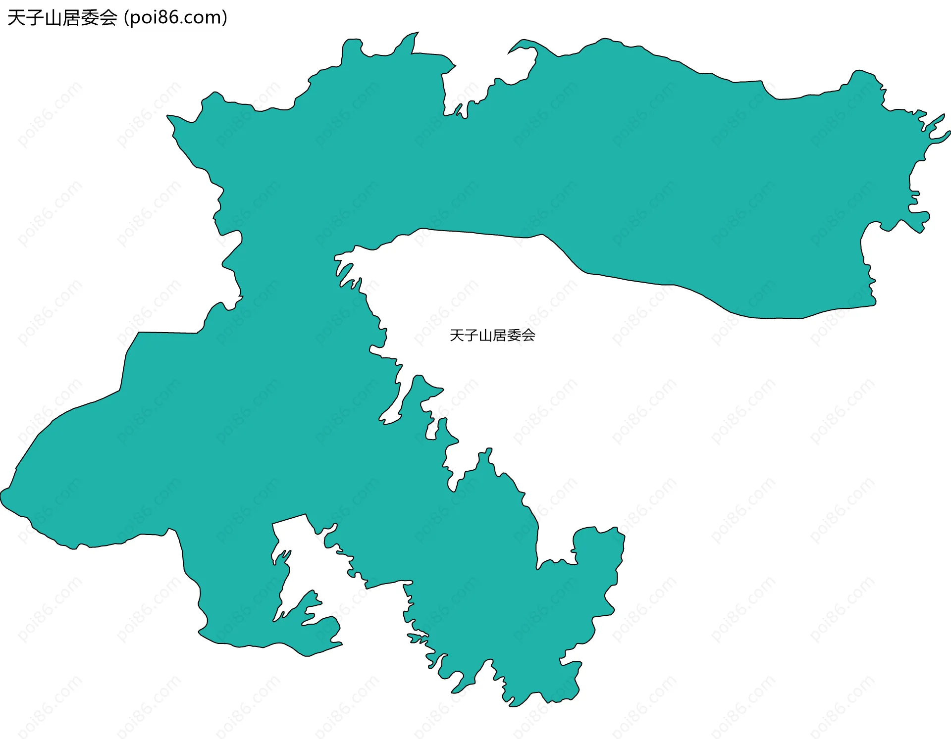 天子山居委会边界地图