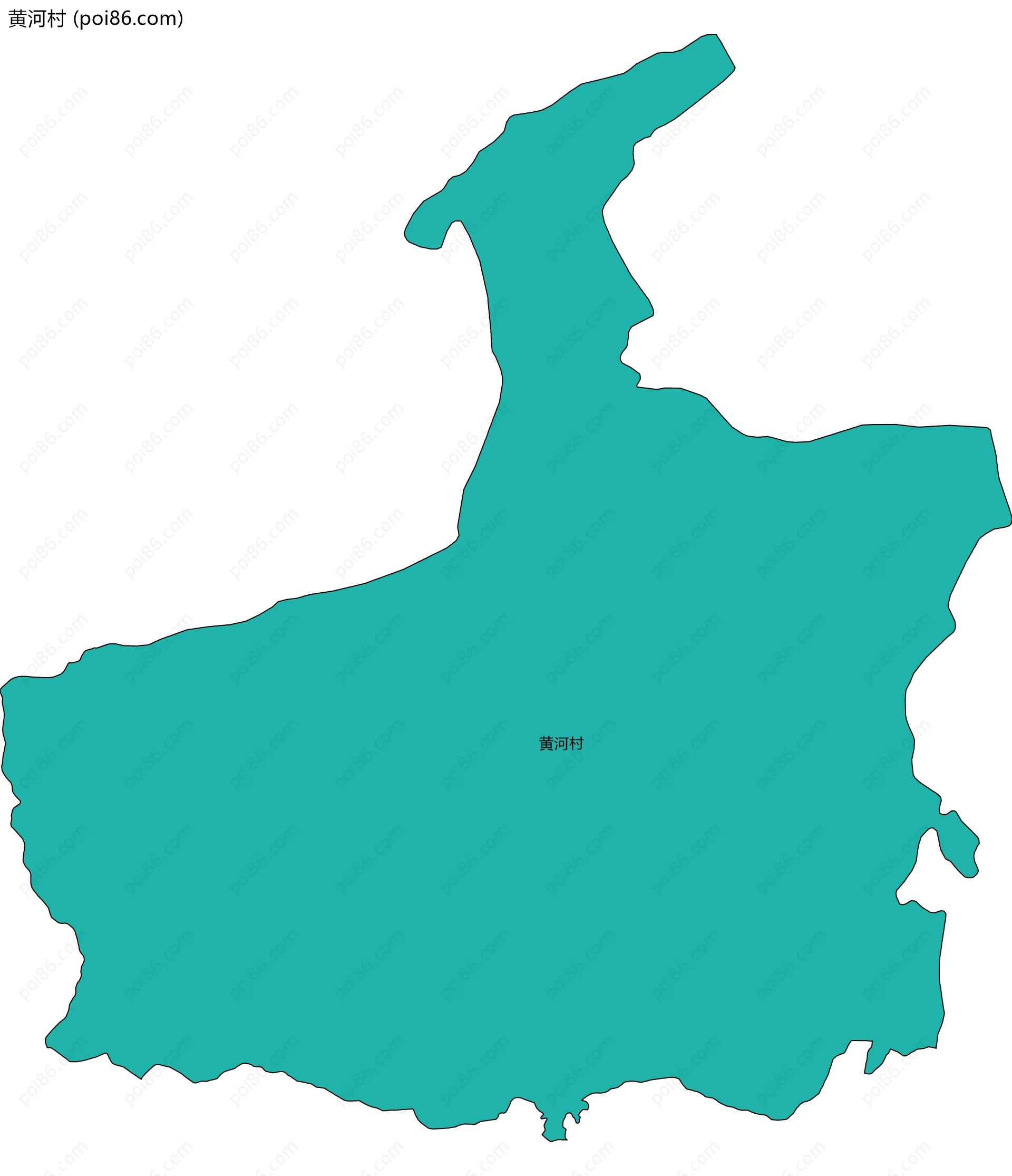 黄河村边界地图