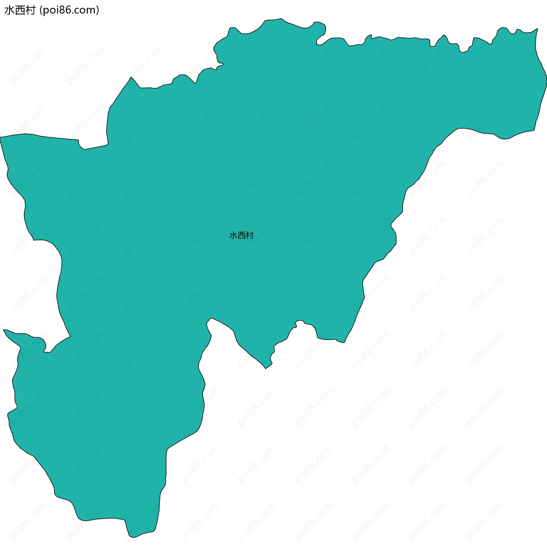 水西村边界地图