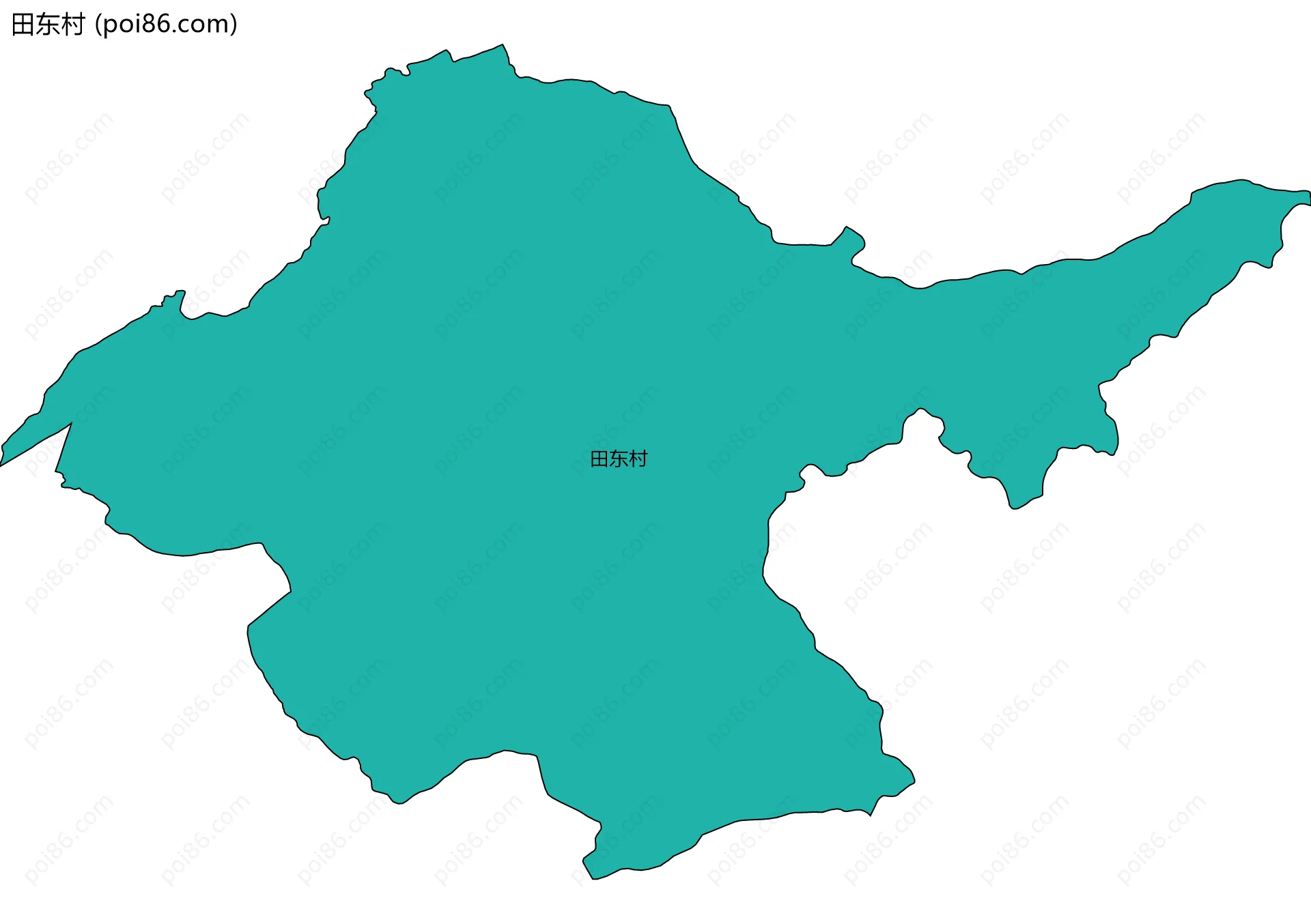 田东村边界地图