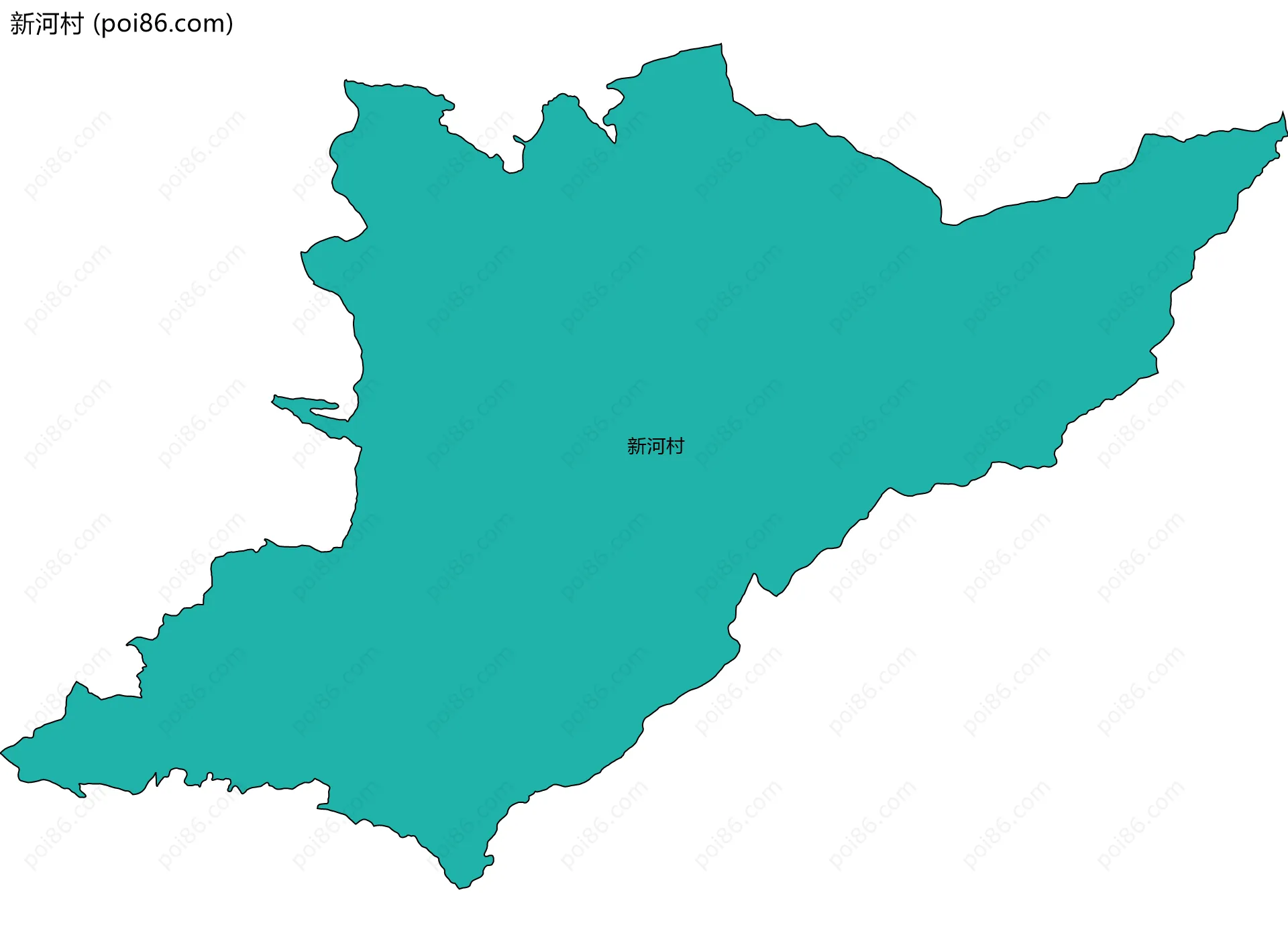 新河村边界地图