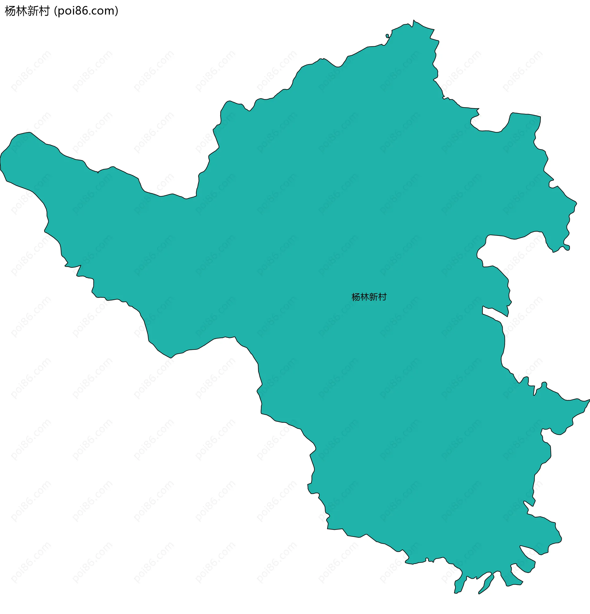 杨林新村边界地图