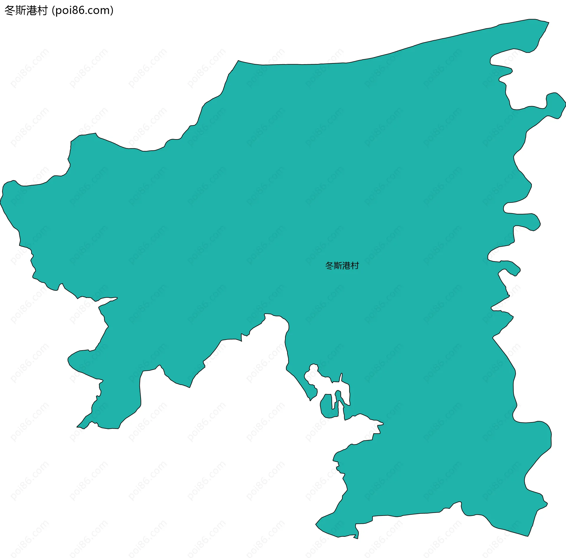 冬斯港村边界地图