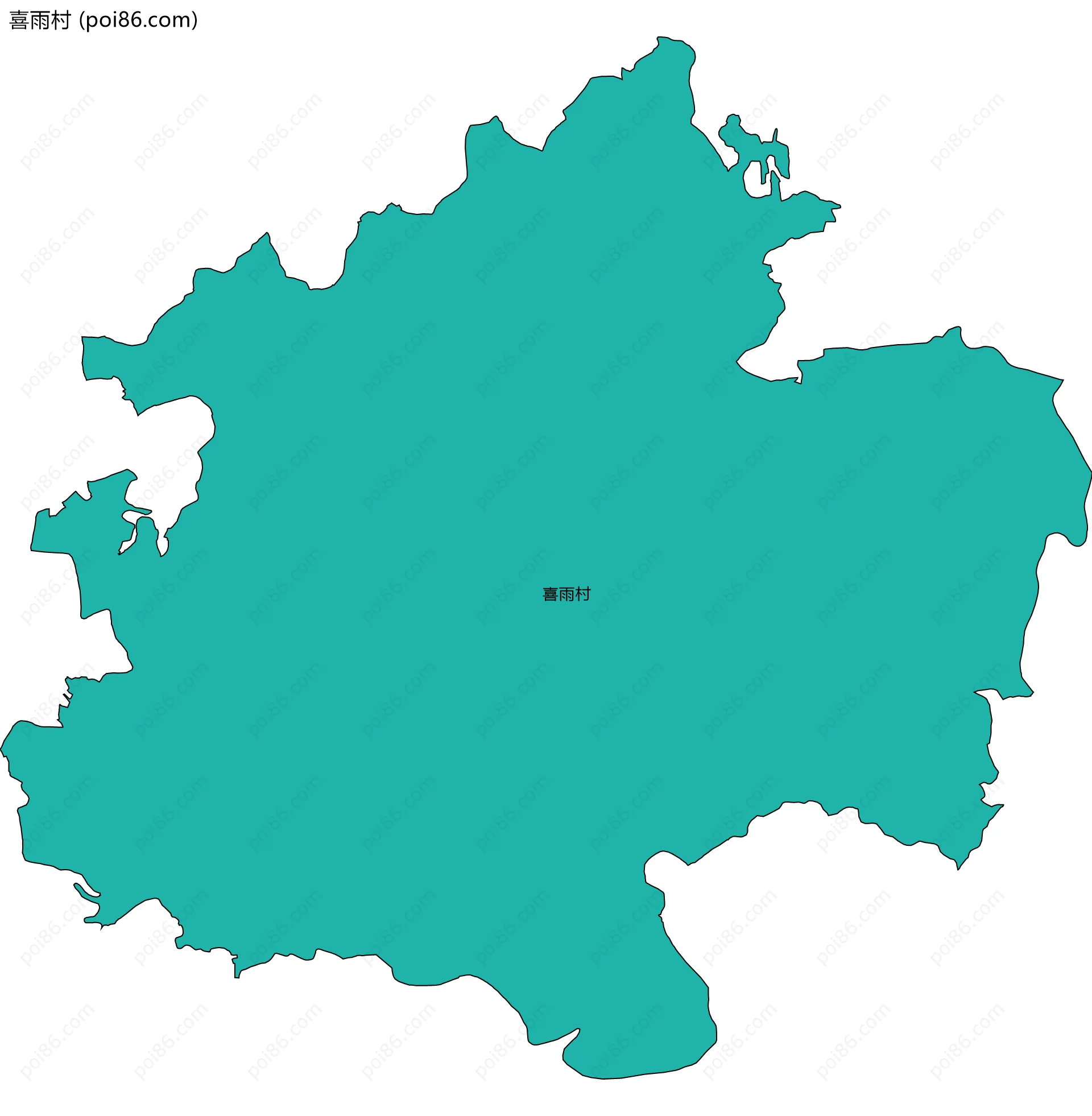喜雨村边界地图