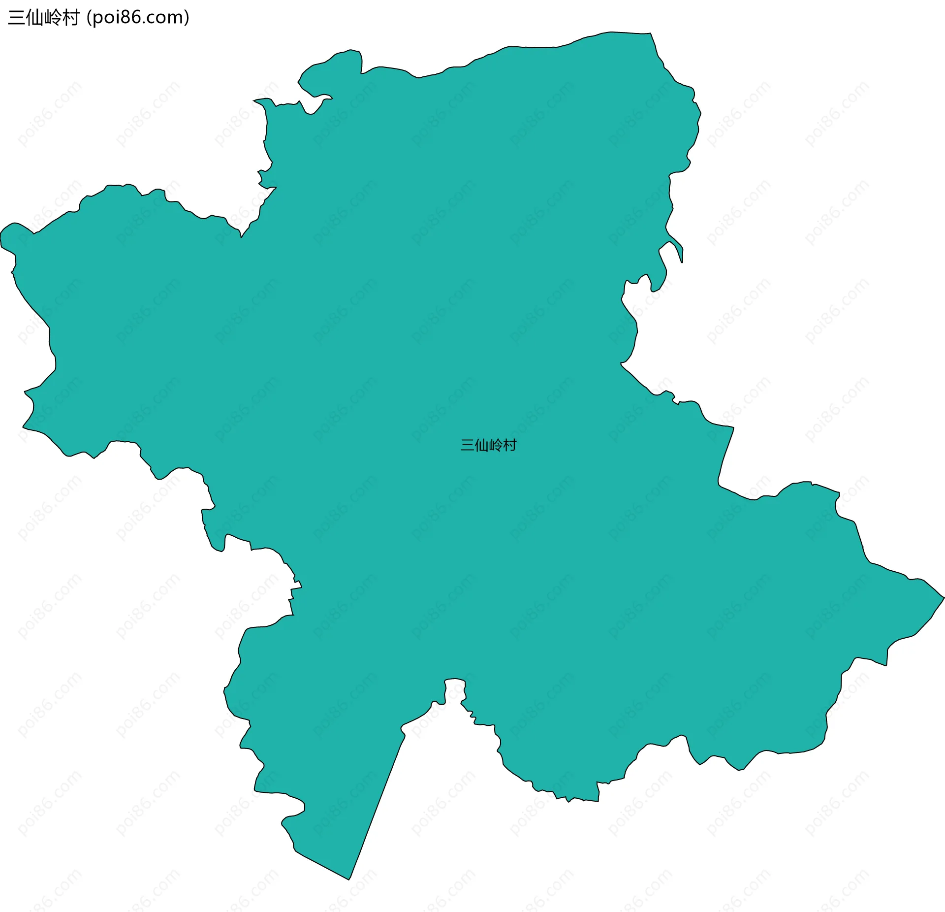 三仙岭村边界地图