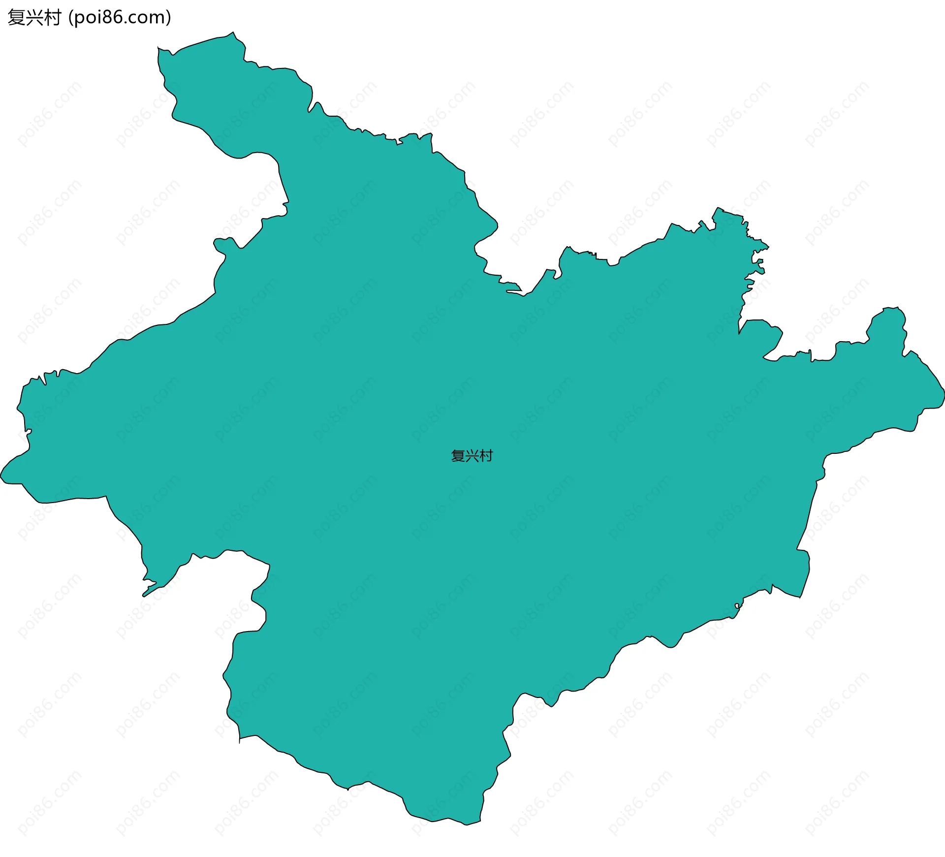复兴村边界地图