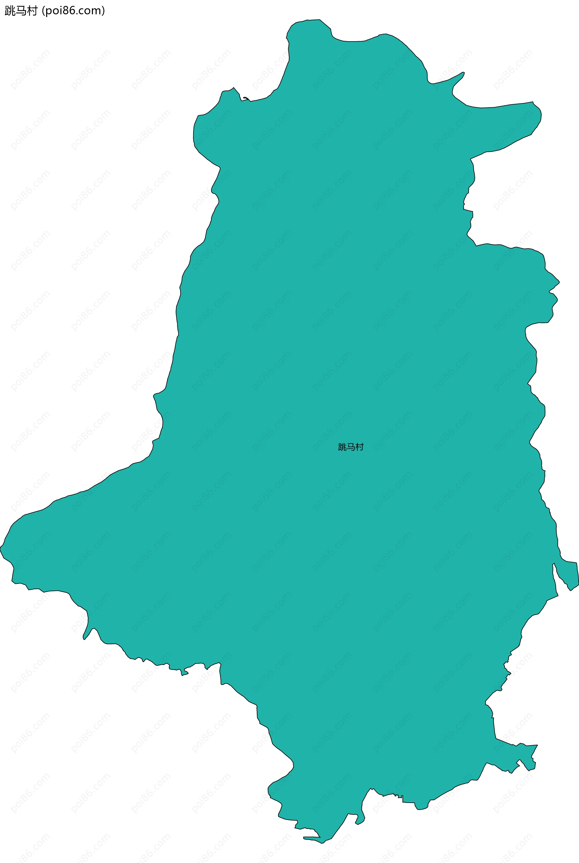 跳马村边界地图