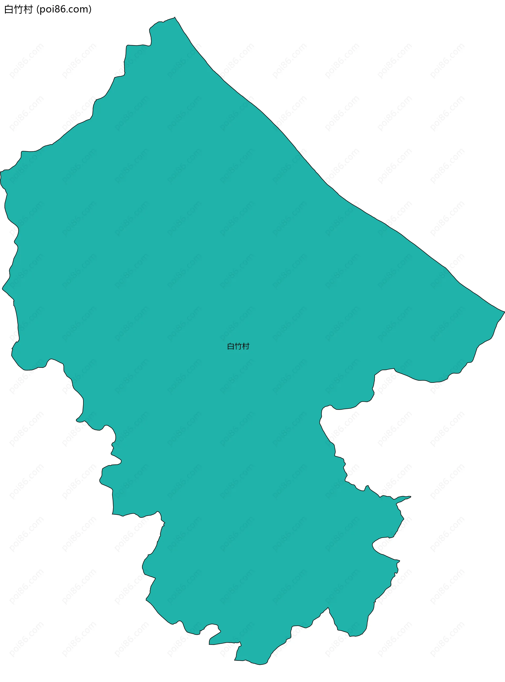 白竹村边界地图