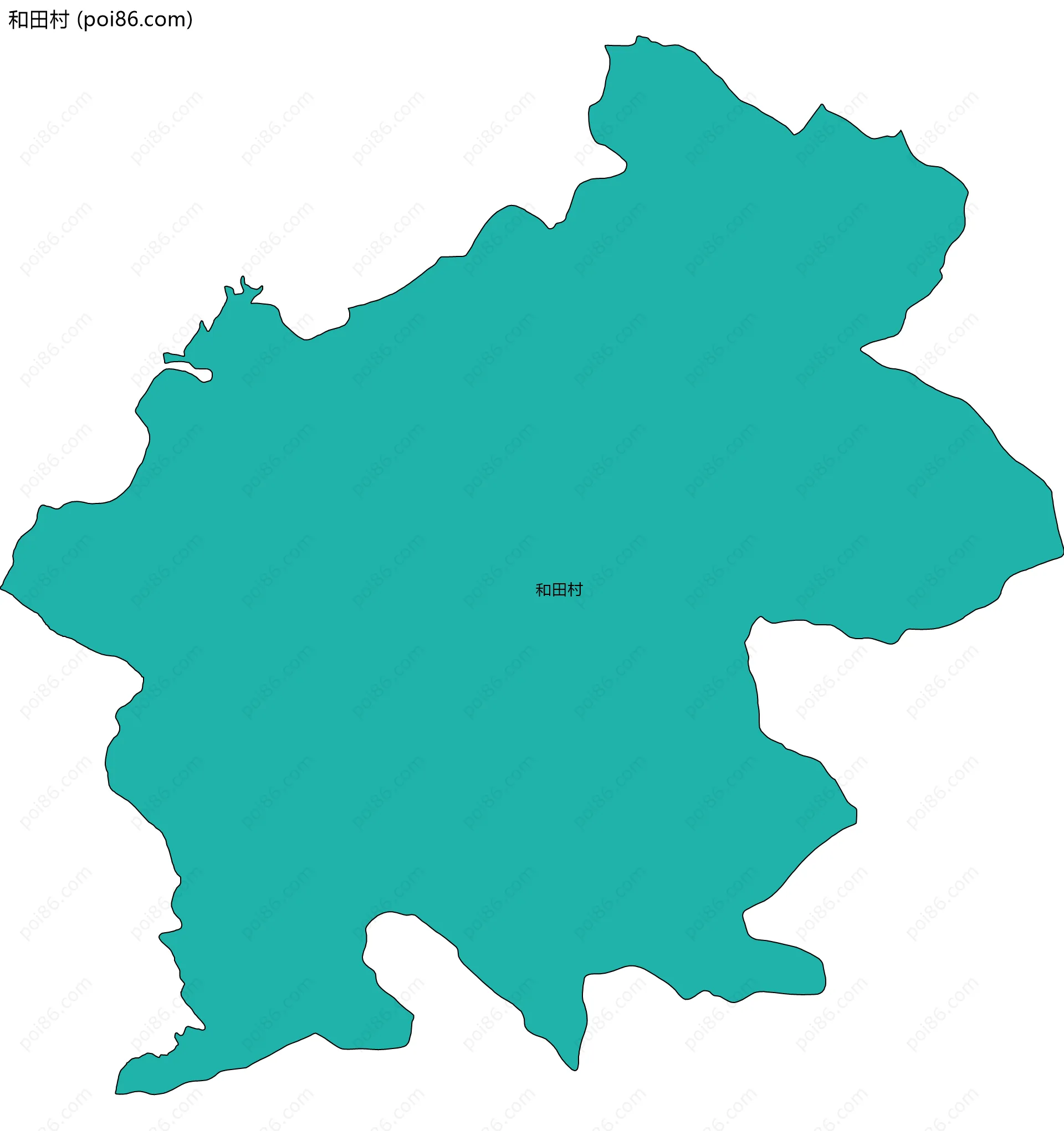 和田村边界地图