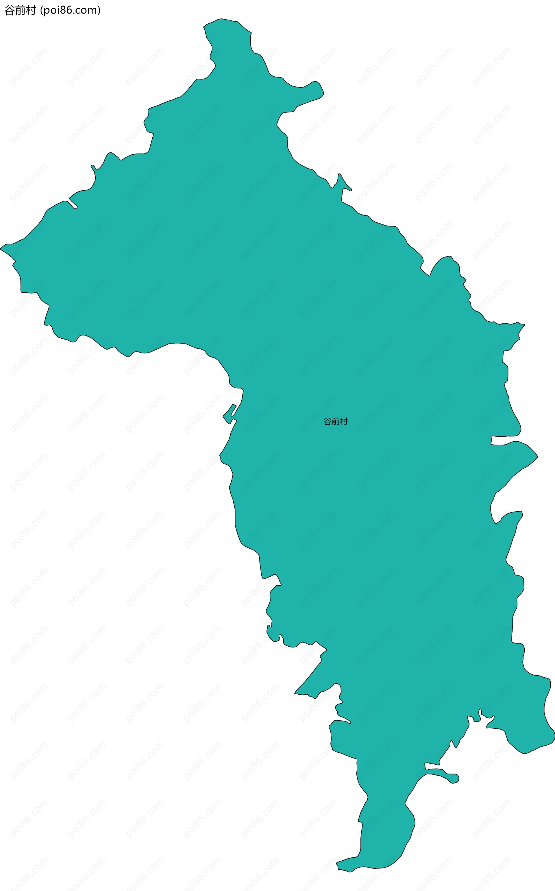 谷前村边界地图