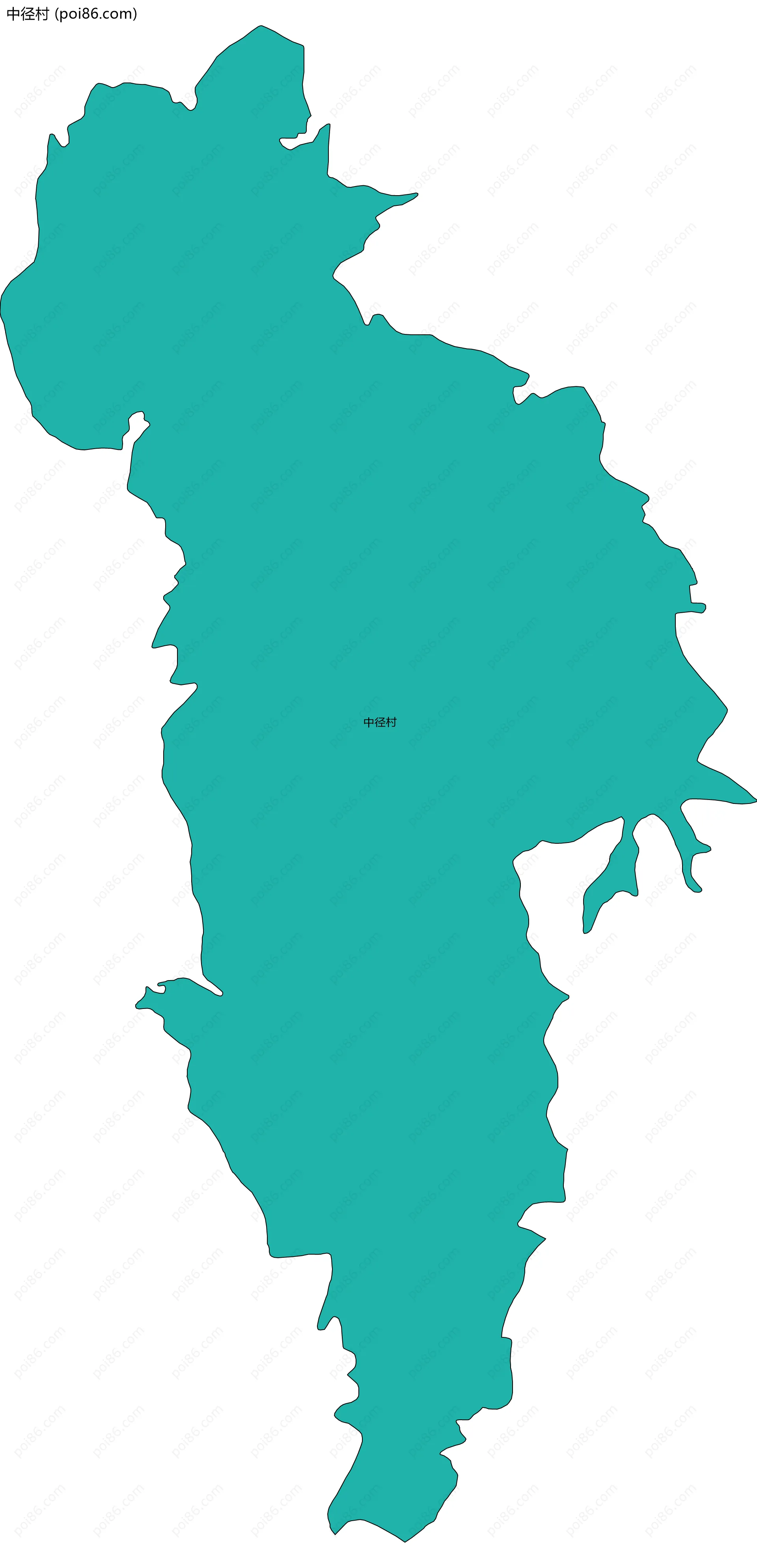 中径村边界地图