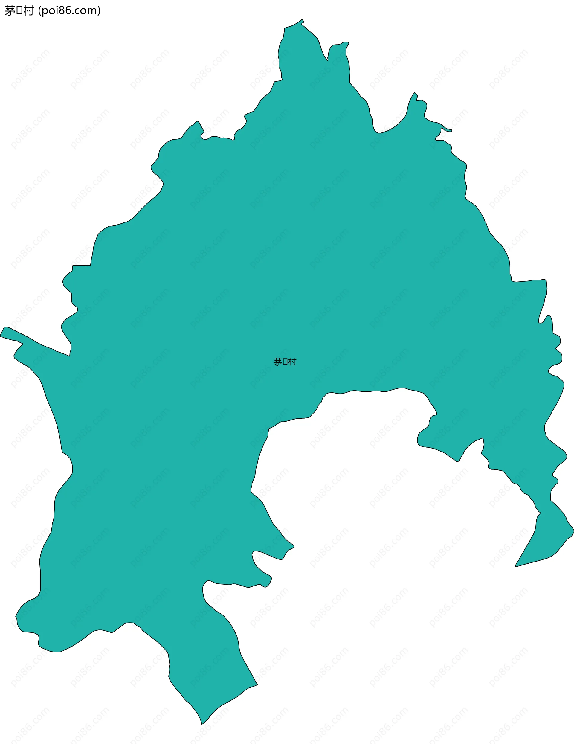 茅村边界地图