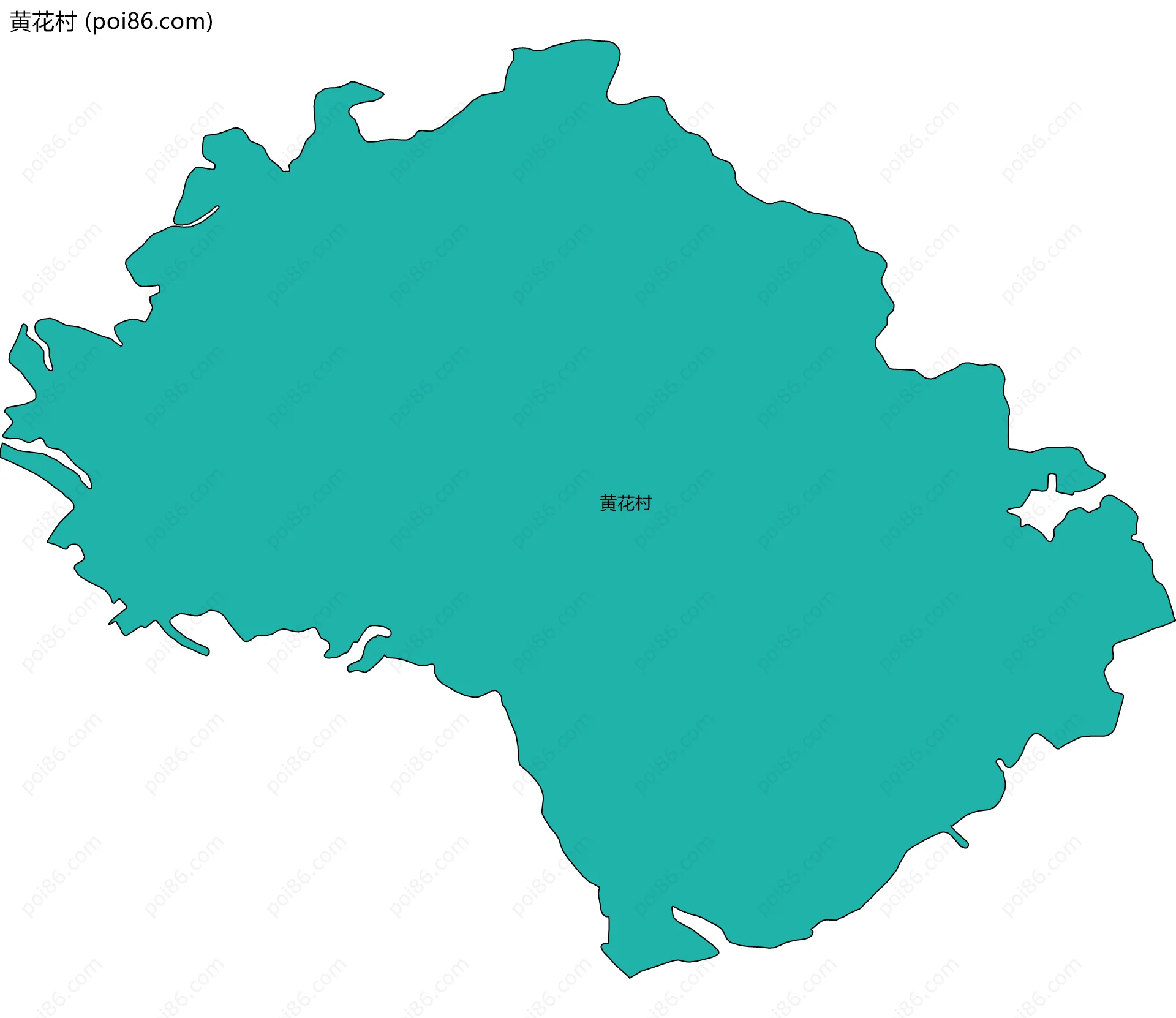 黄花村边界地图