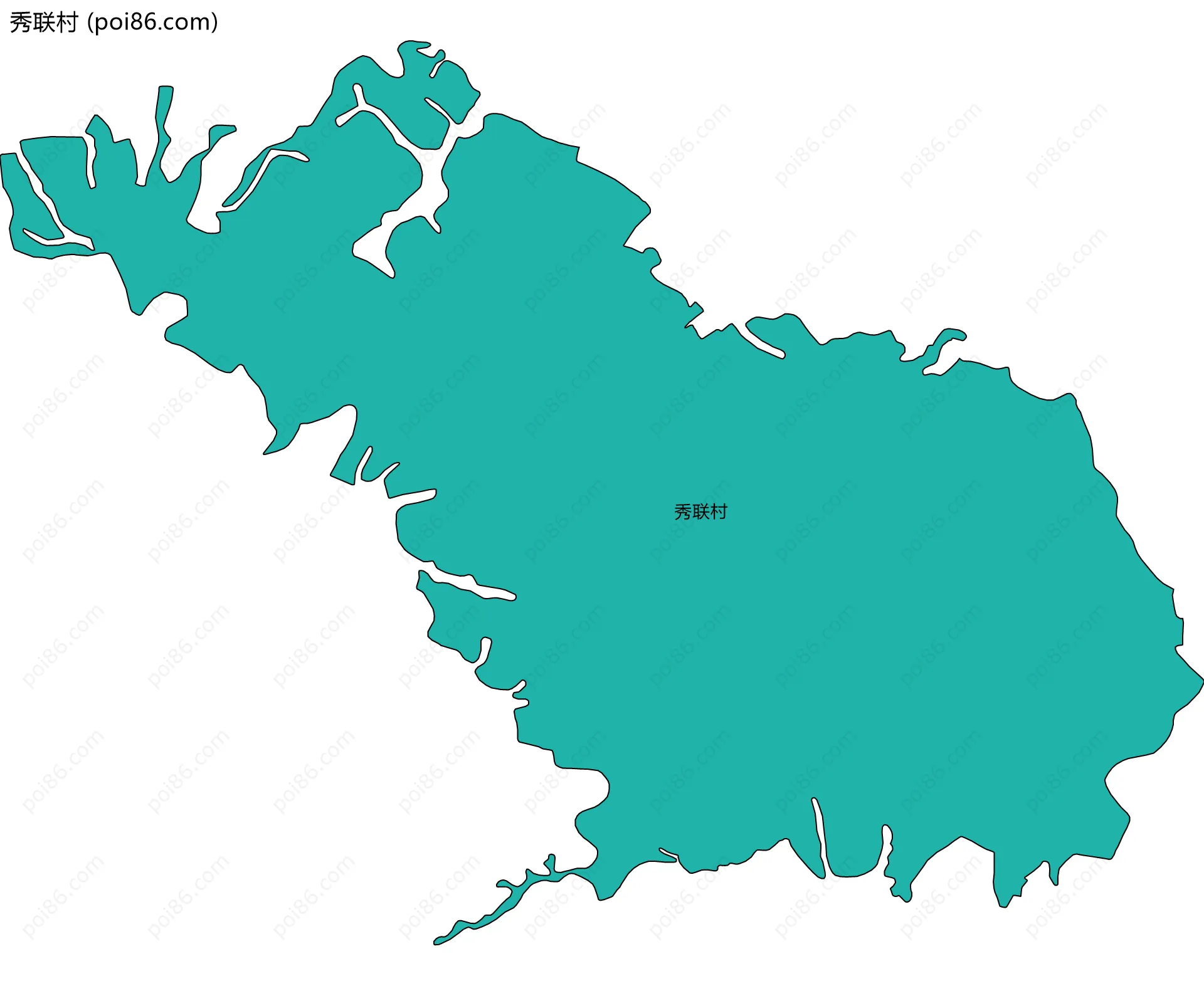 秀联村边界地图