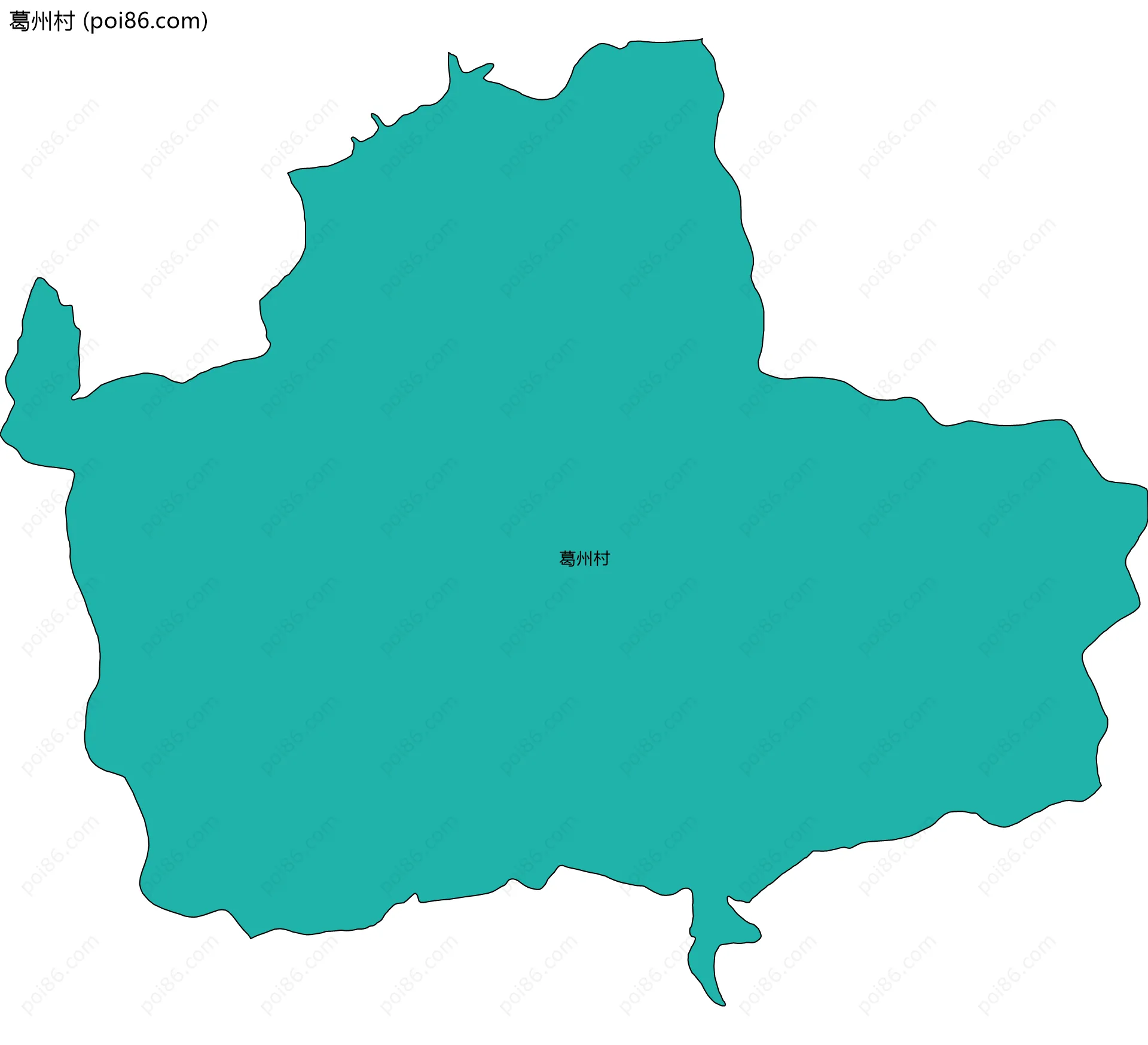 葛州村边界地图