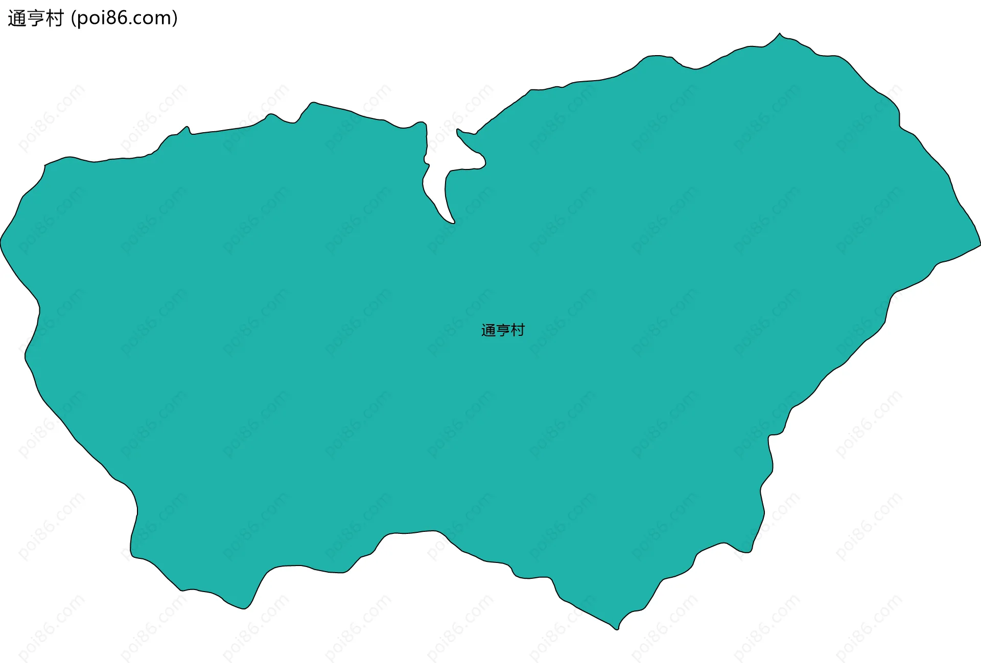 通亨村边界地图