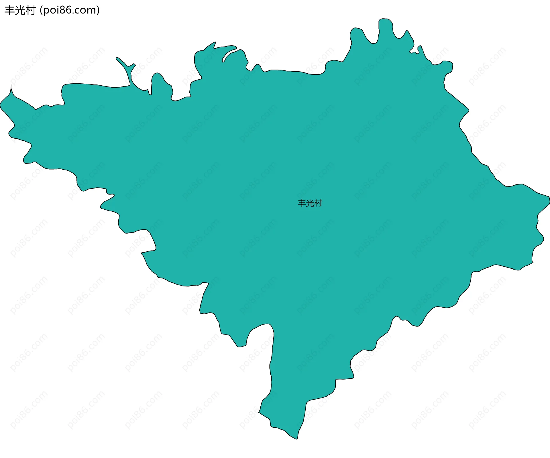 丰光村边界地图