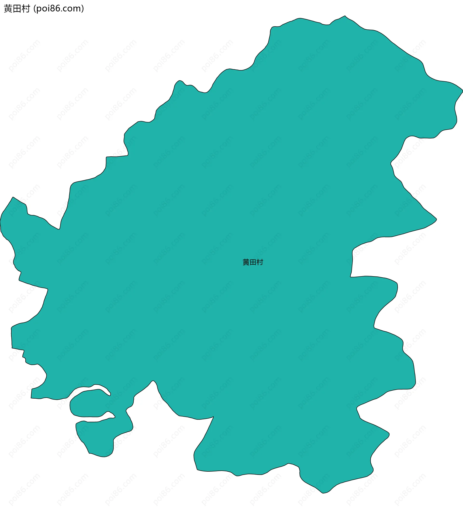 黄田村边界地图