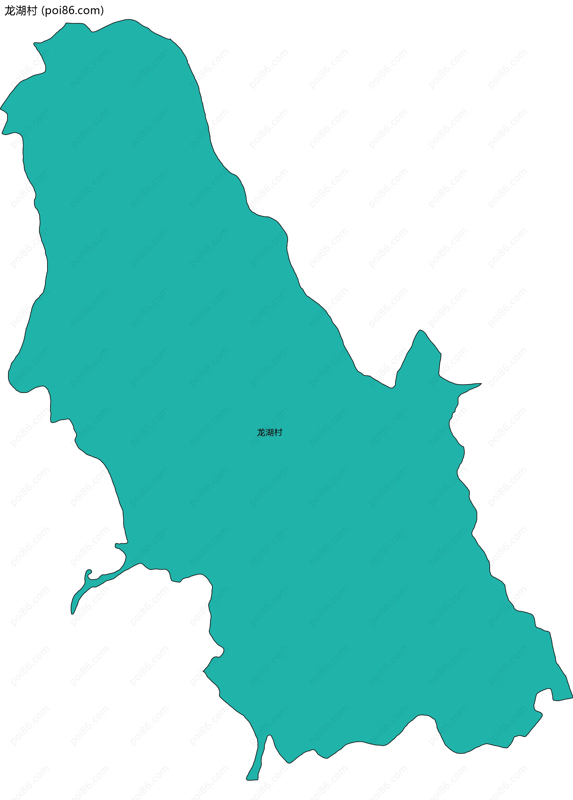 龙湖村边界地图