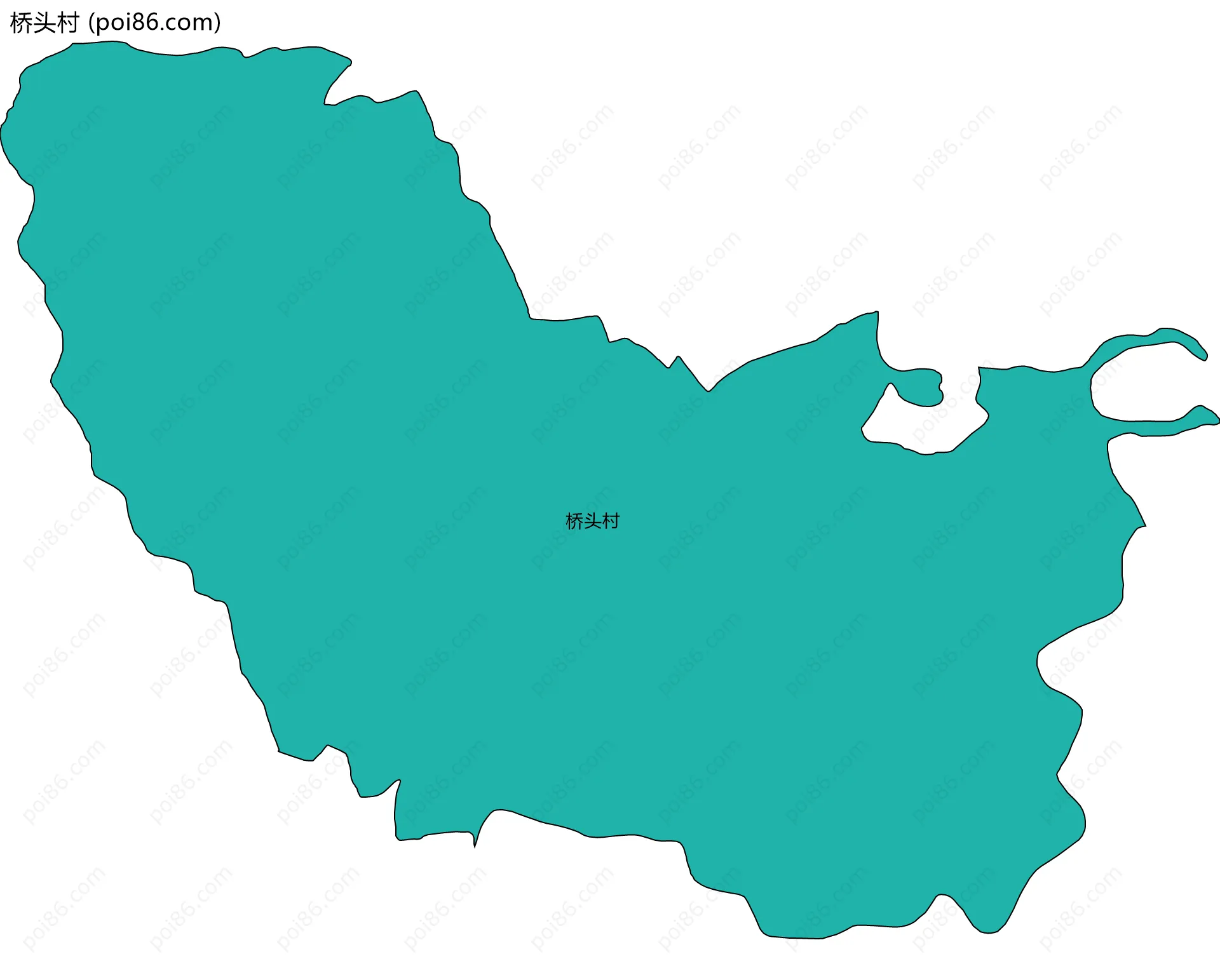 桥头村边界地图