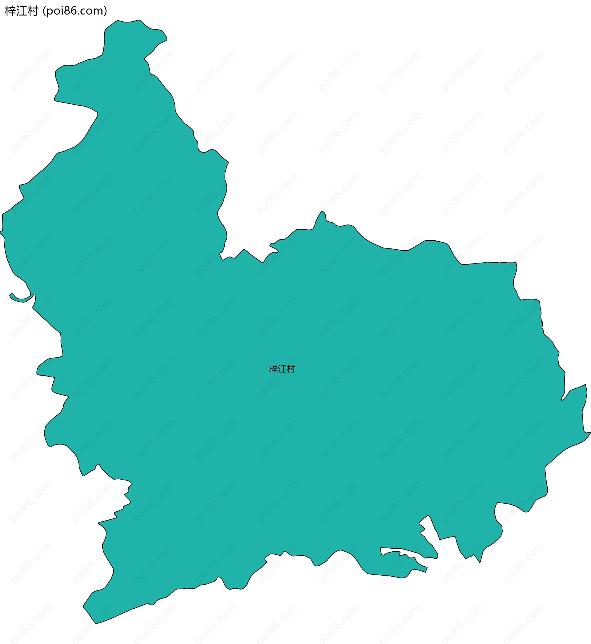 梓江村边界地图