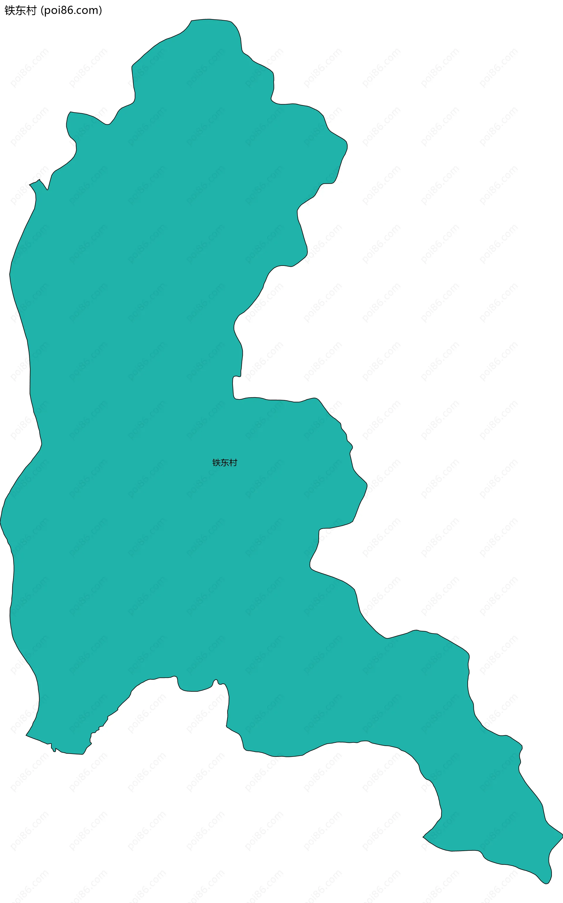 铁东村边界地图