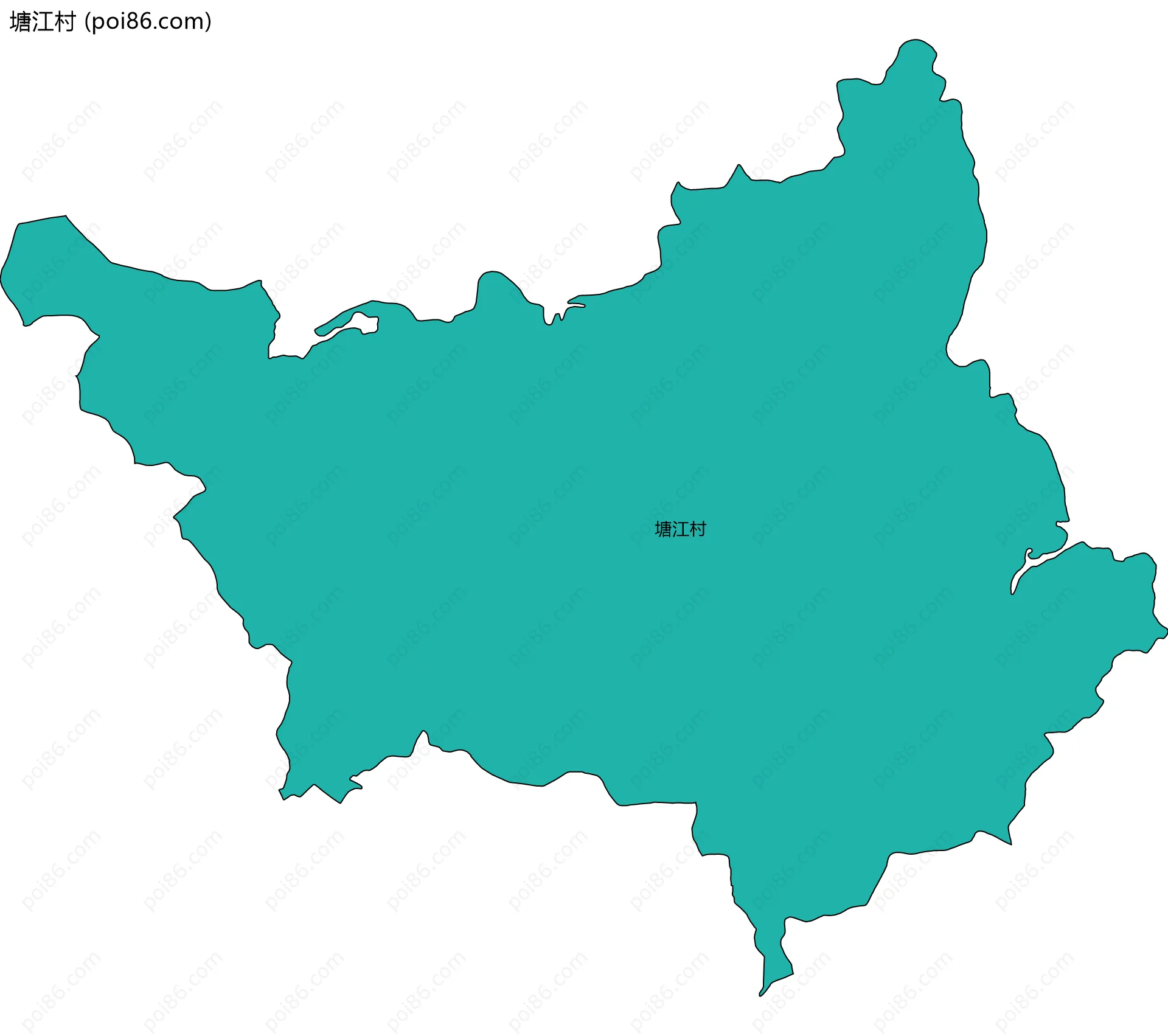 塘江村边界地图