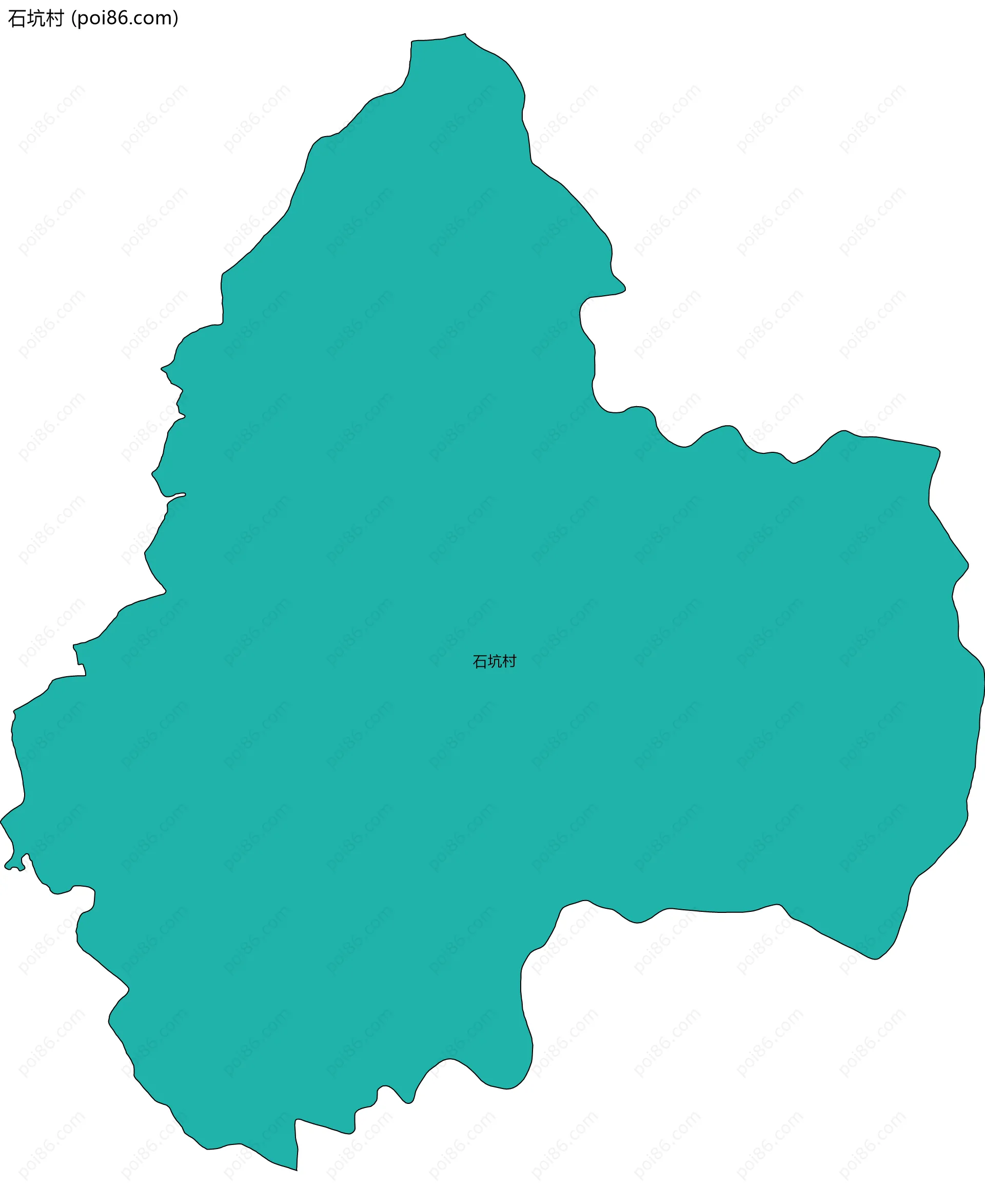 石坑村边界地图