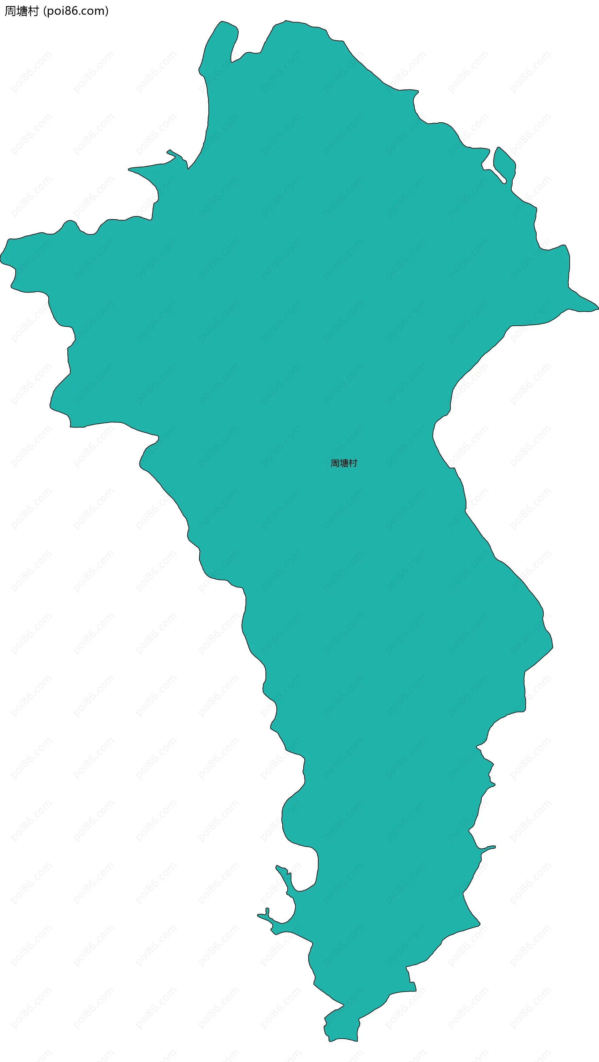 周塘村边界地图