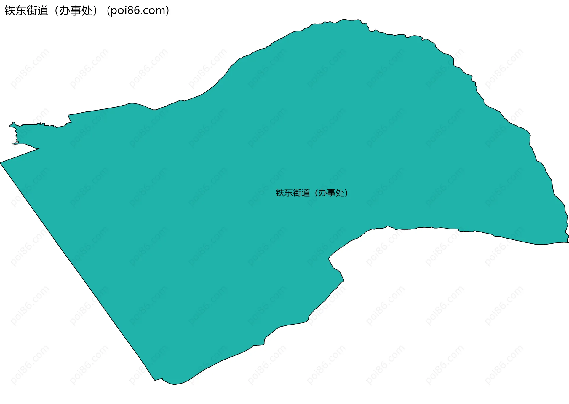 铁东街道（办事处）边界地图(五级行政区划)