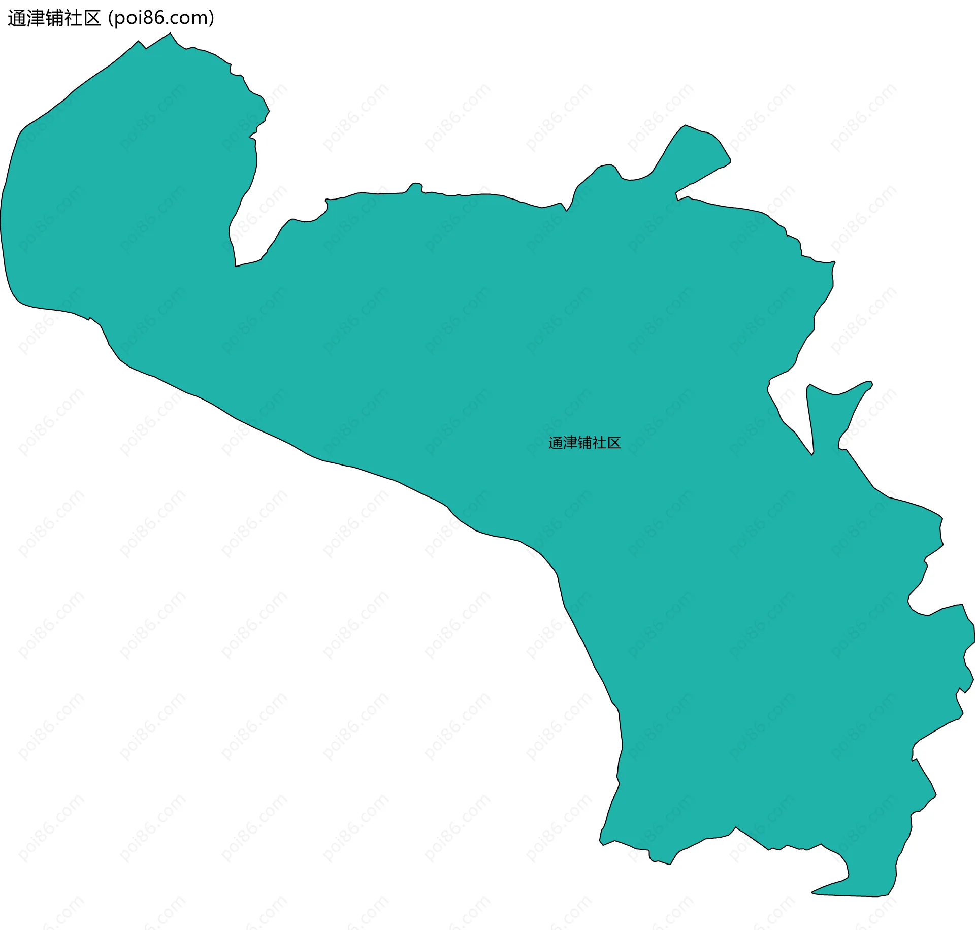 通津铺社区边界地图