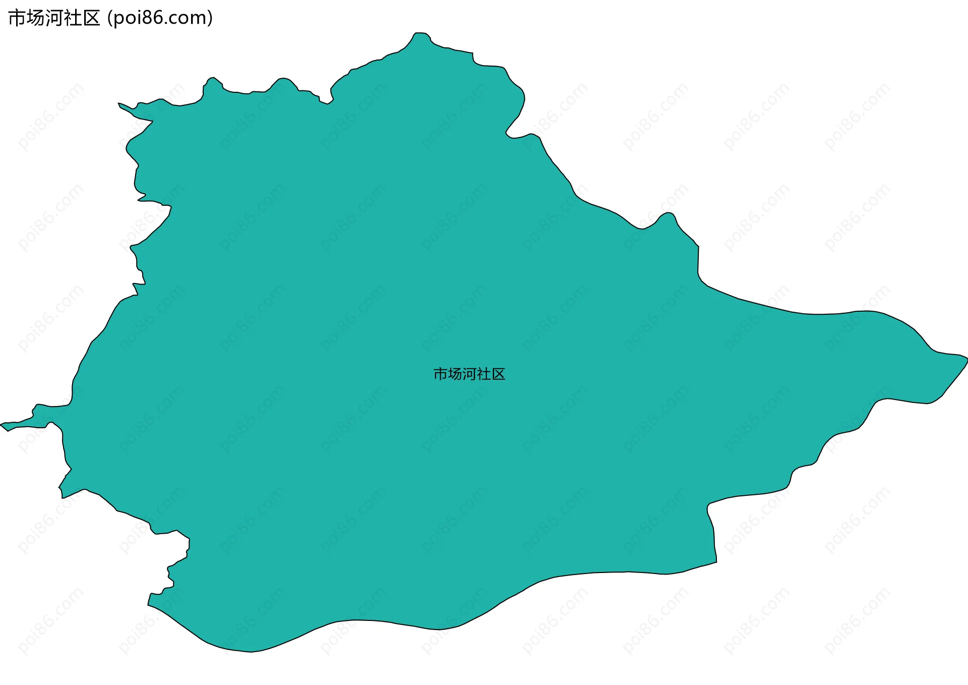 市场河社区边界地图