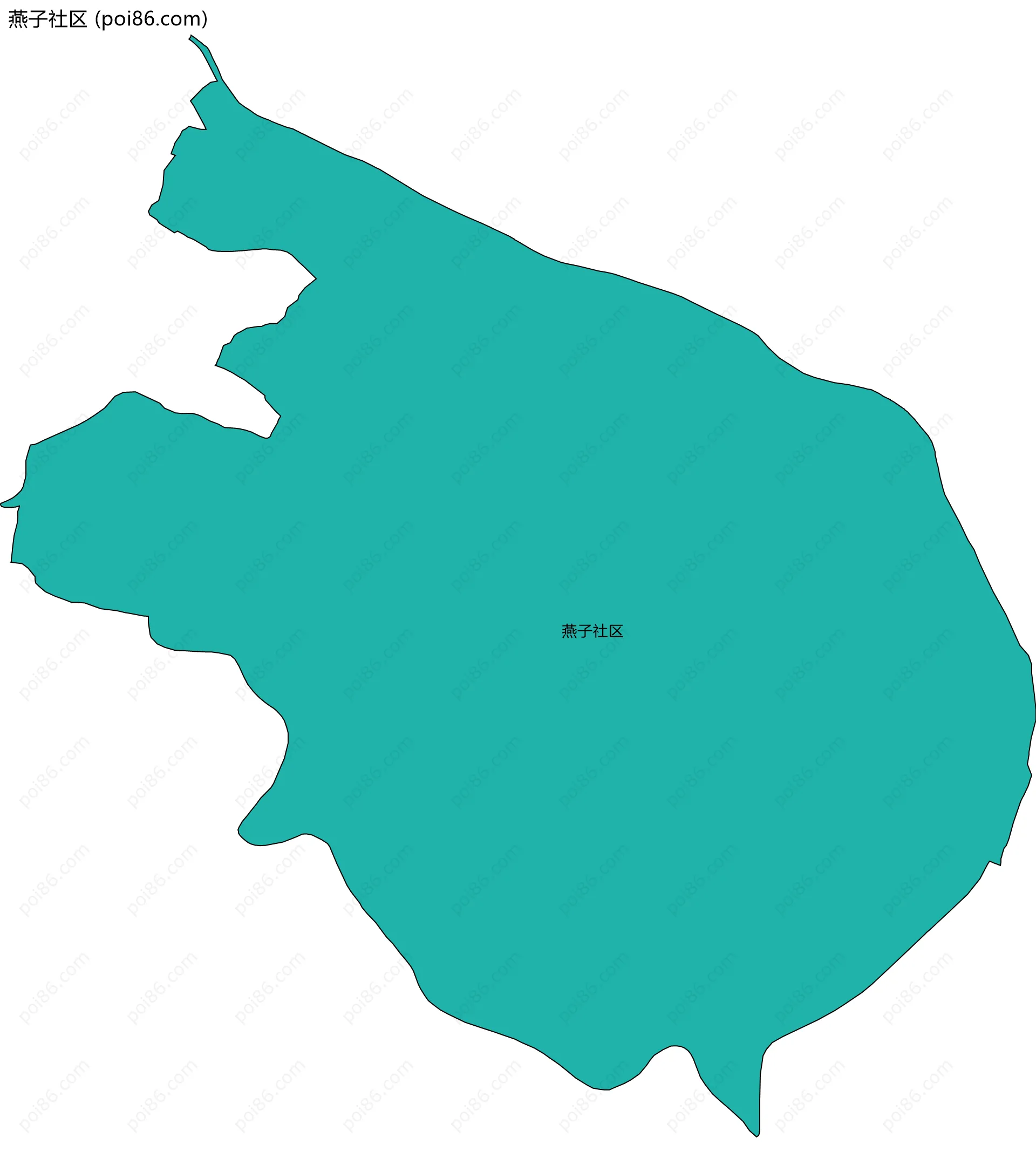 燕子社区边界地图