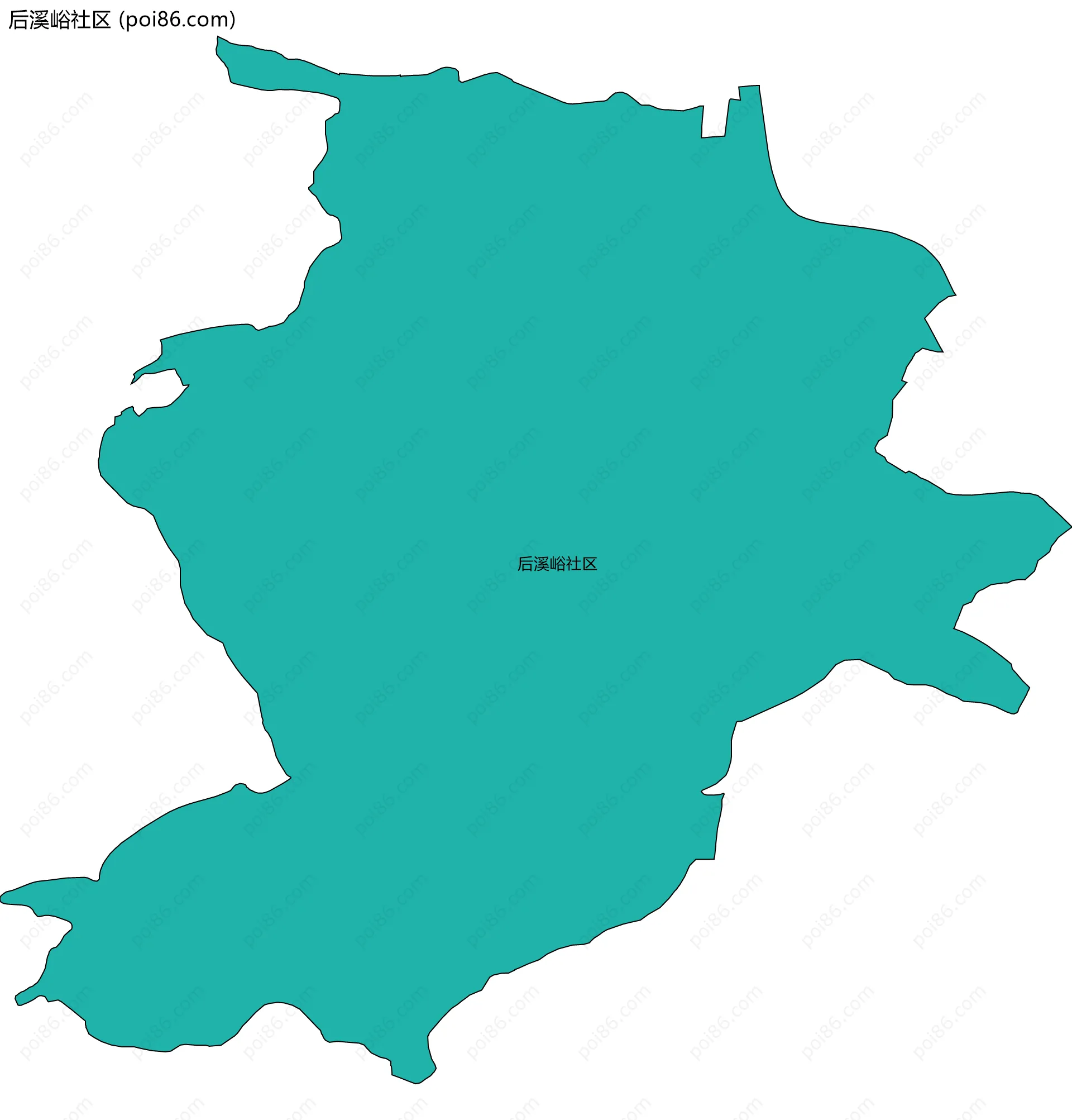 后溪峪社区边界地图