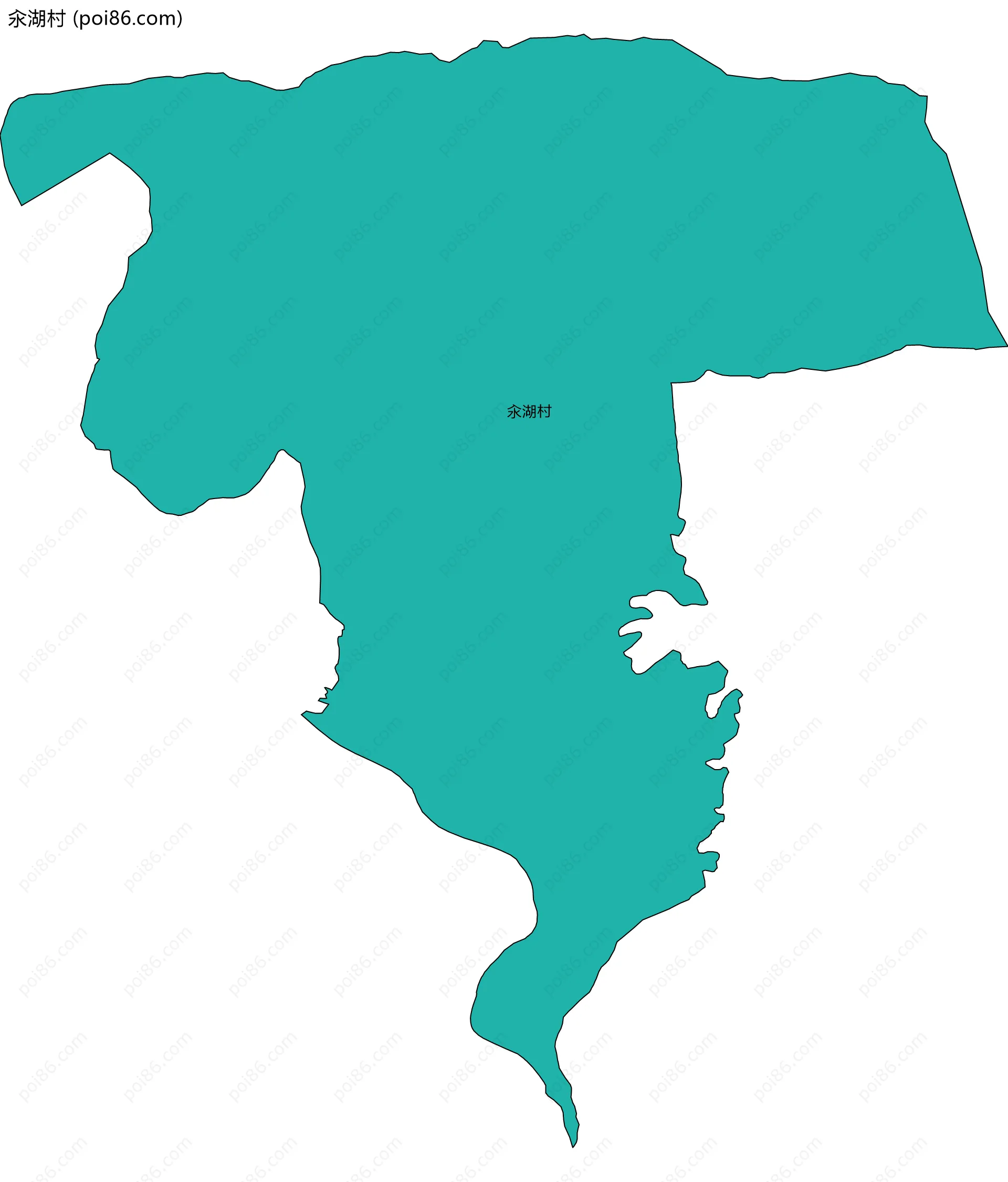 汆湖村边界地图