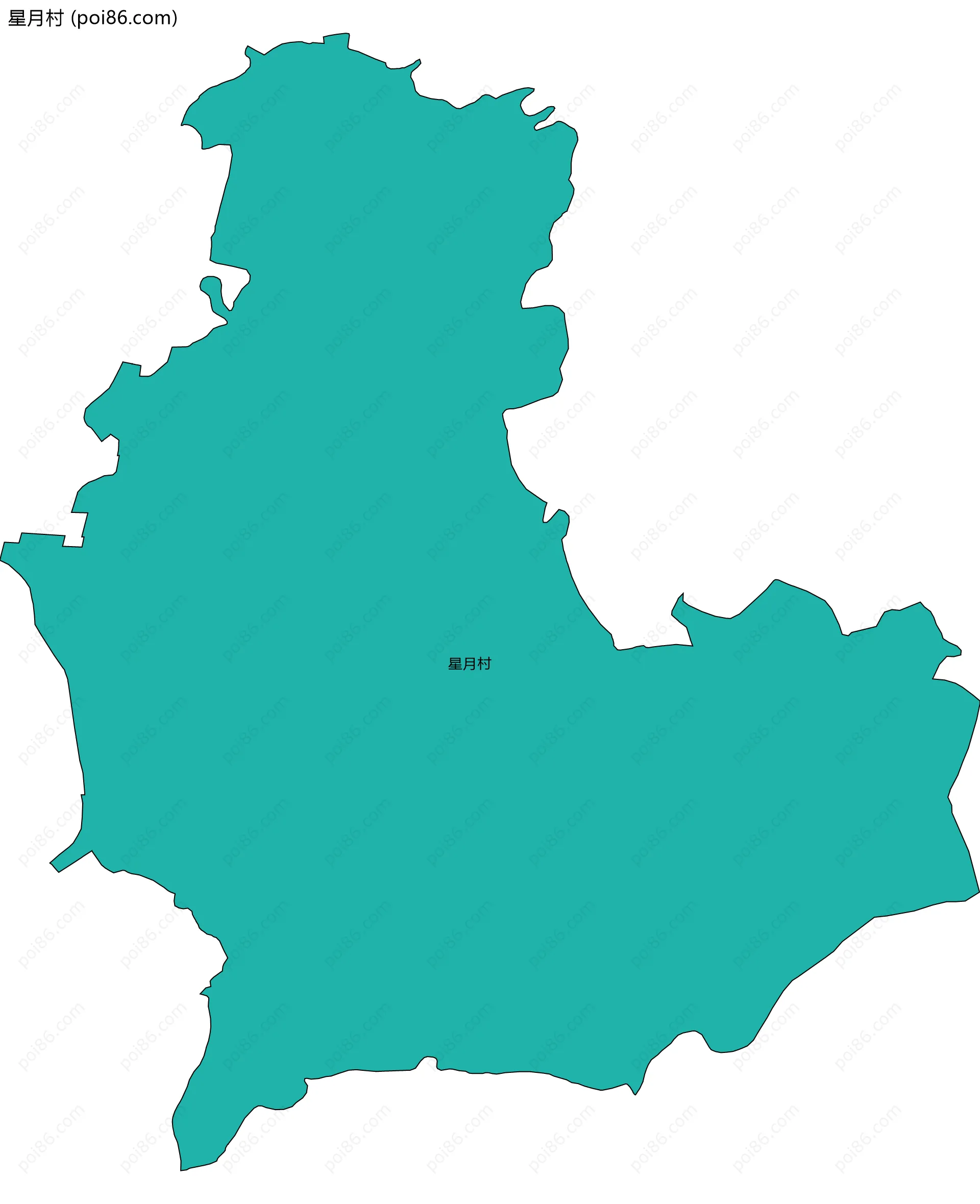 星月村边界地图