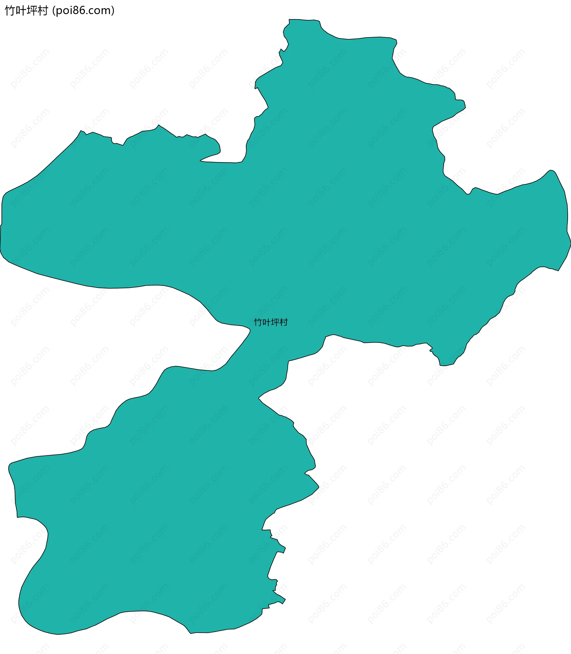 竹叶坪村边界地图