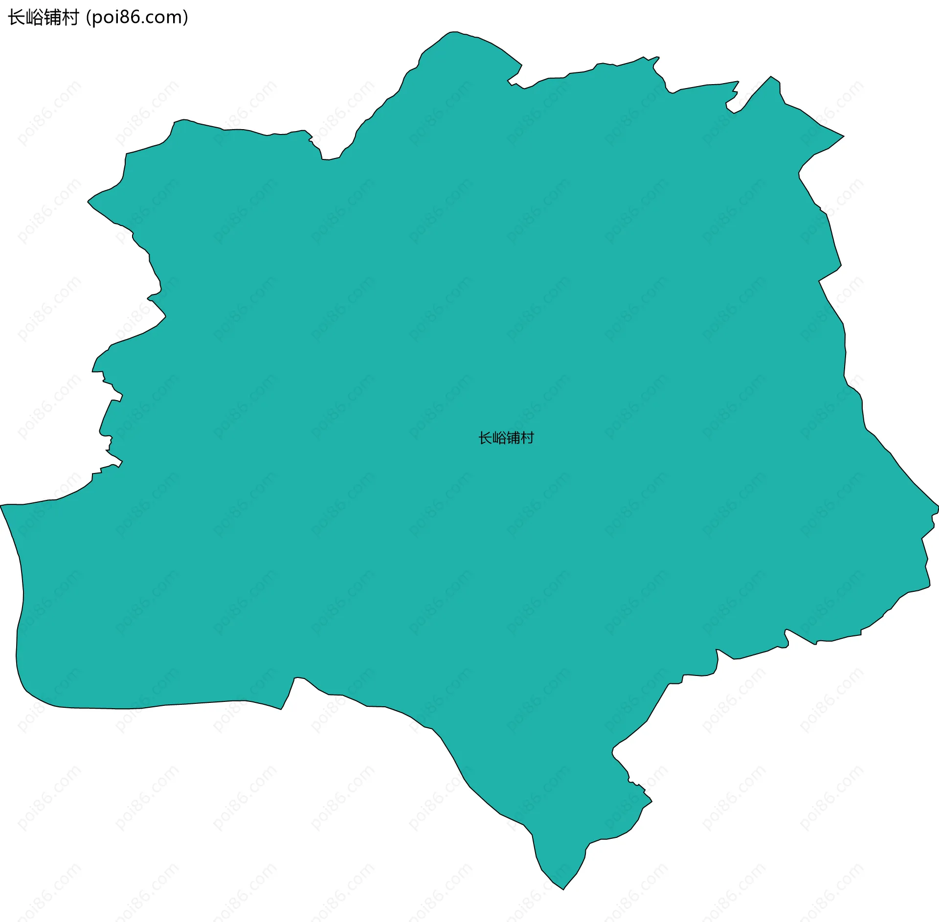 长峪铺村边界地图