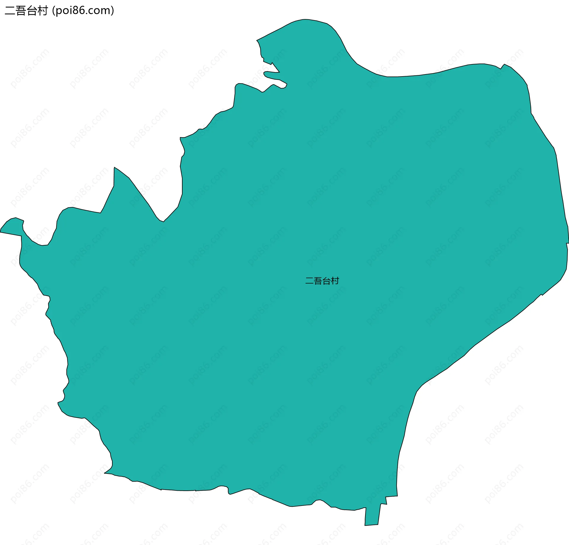 二吾台村边界地图